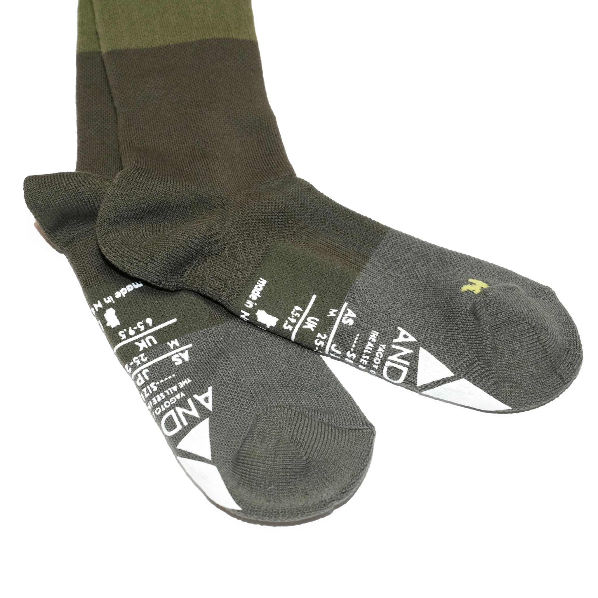 25-CREW-F SUPPORT PILE CREW / Olive【ANDSOX アンドソックス】【ネコポス選択可能】