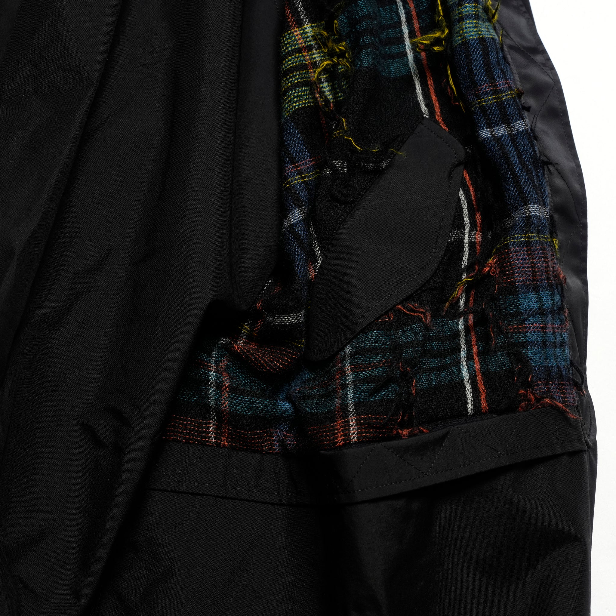 FRINGE WOOL MIX PULLOVER COAT | Color_Black | No_sf25aw-01_black【STOF_ストフ】