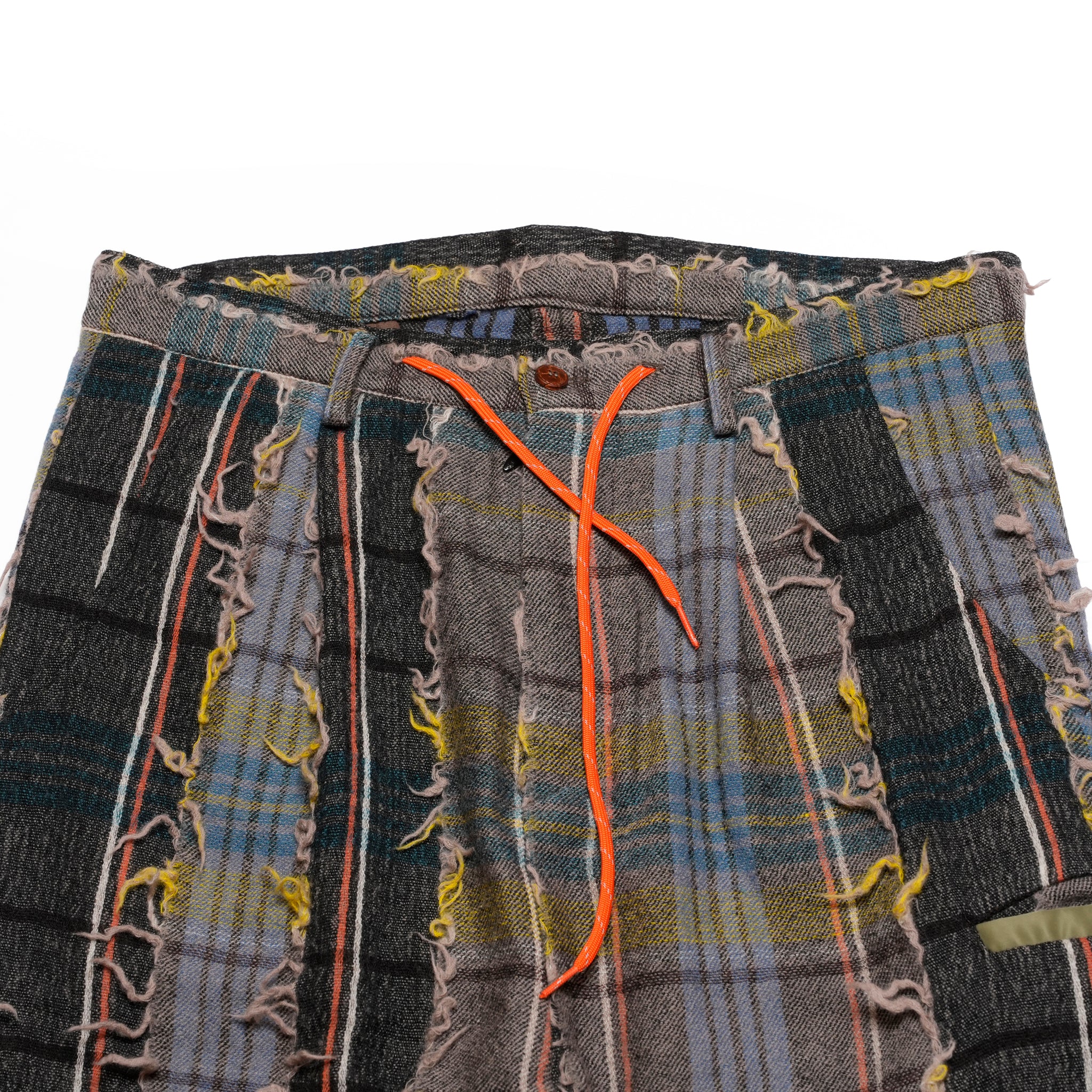 FRINGE WOOL CHECK WIDE SLACKS | Color_Beige | No_sf25aw-03_beige【STOF_ストフ】