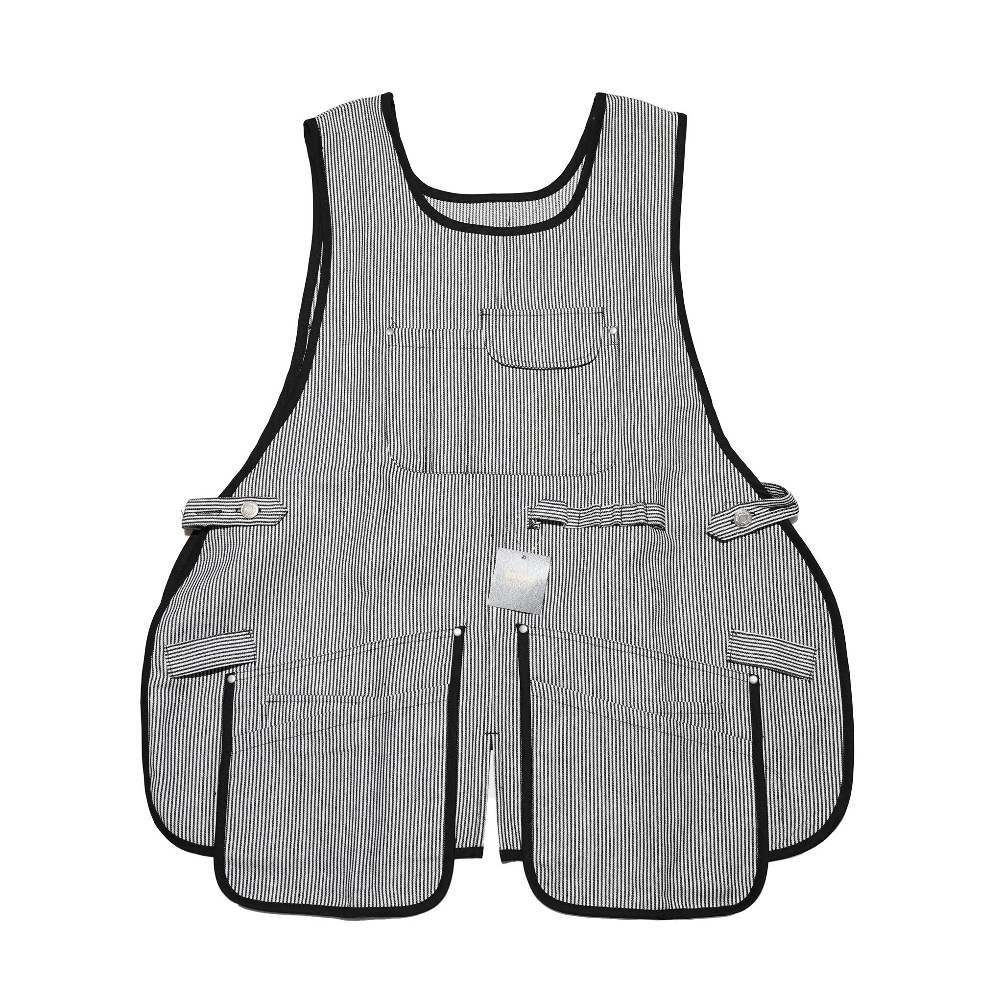 K-123N_h | アウトドアエプロン ヒッコリーストライプ | Color:HC/BK【ROOMS_ルームス】