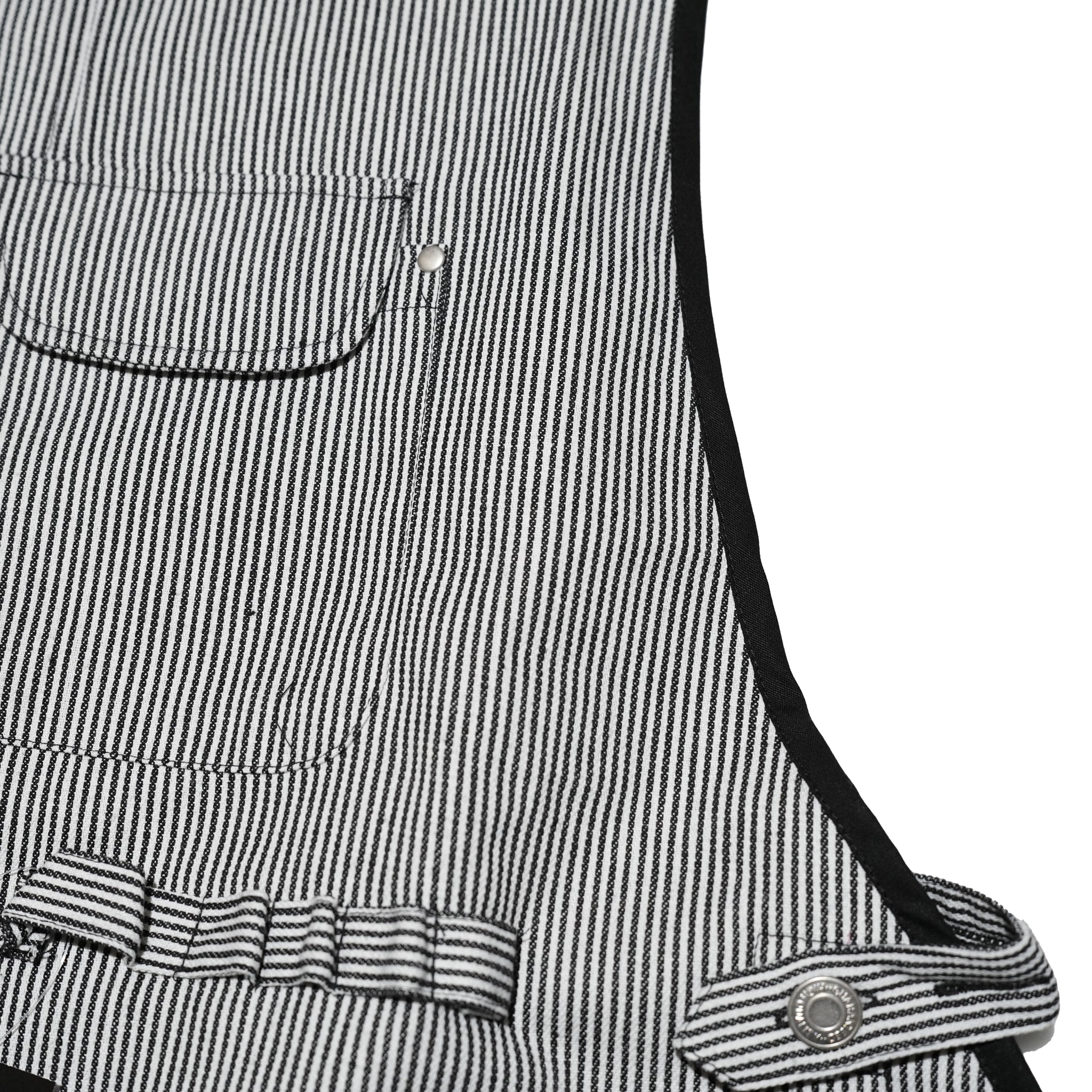 K-123N_h | アウトドアエプロン ヒッコリーストライプ | Color:HC/BK【ROOMS_ルームス】