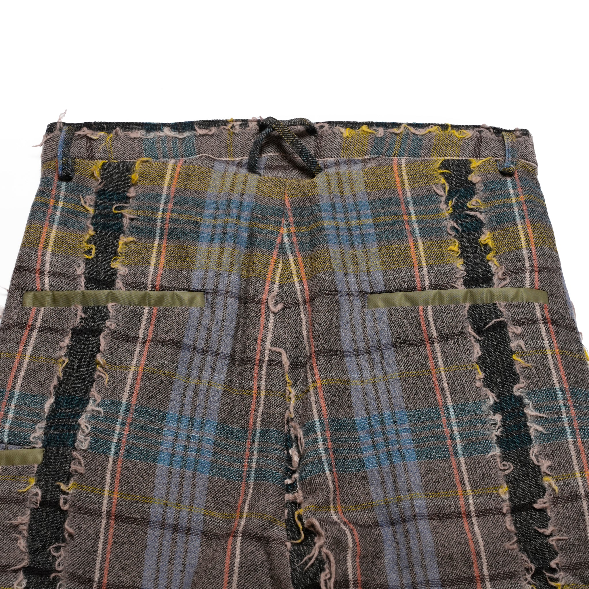 FRINGE WOOL CHECK WIDE SLACKS | Color_Beige | No_sf25aw-03_beige【STOF_ストフ】
