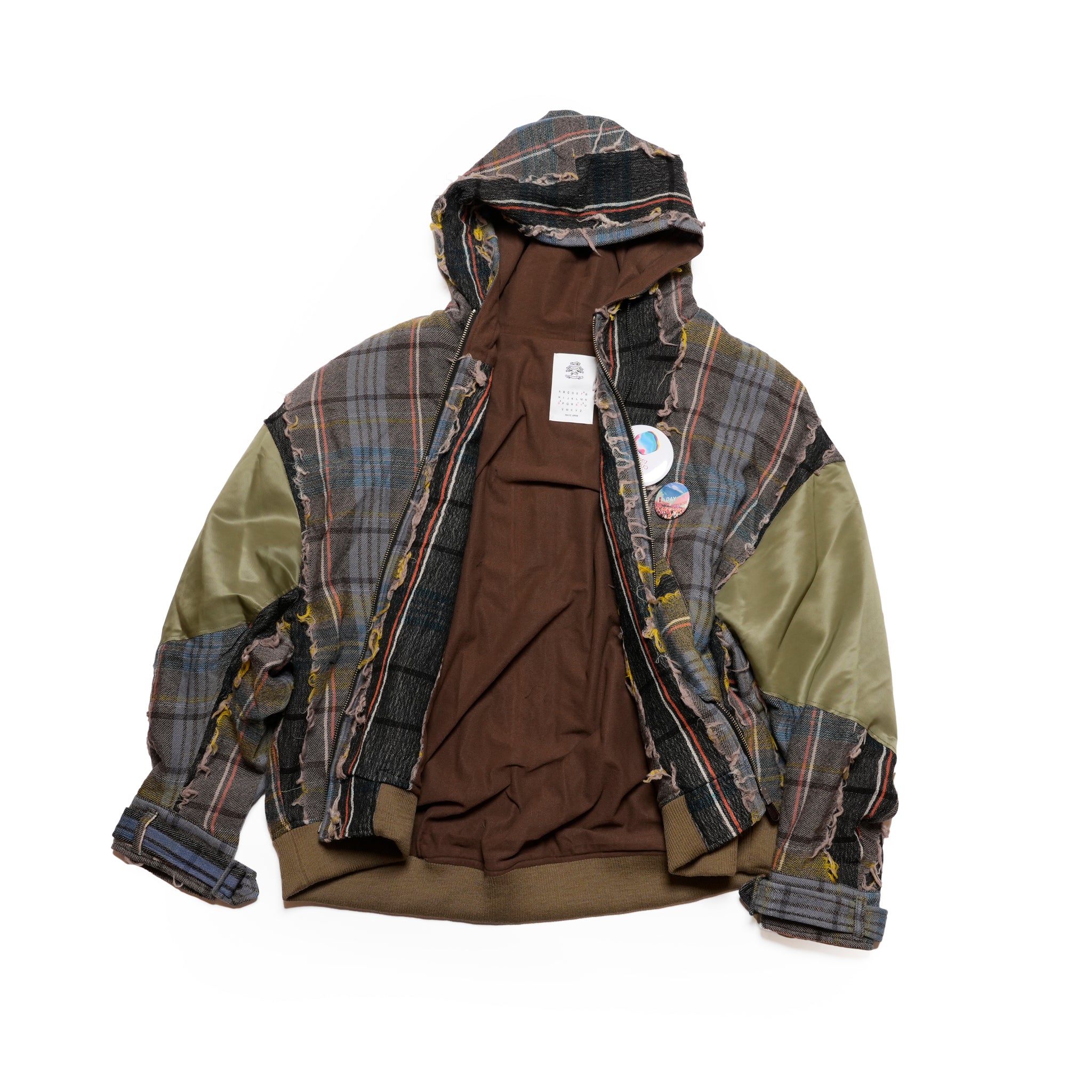 FRINGE WOOL MIX HOODED BLOUSON | Color_Beige | No_sf25aw-02_beige【STOF_ストフ】