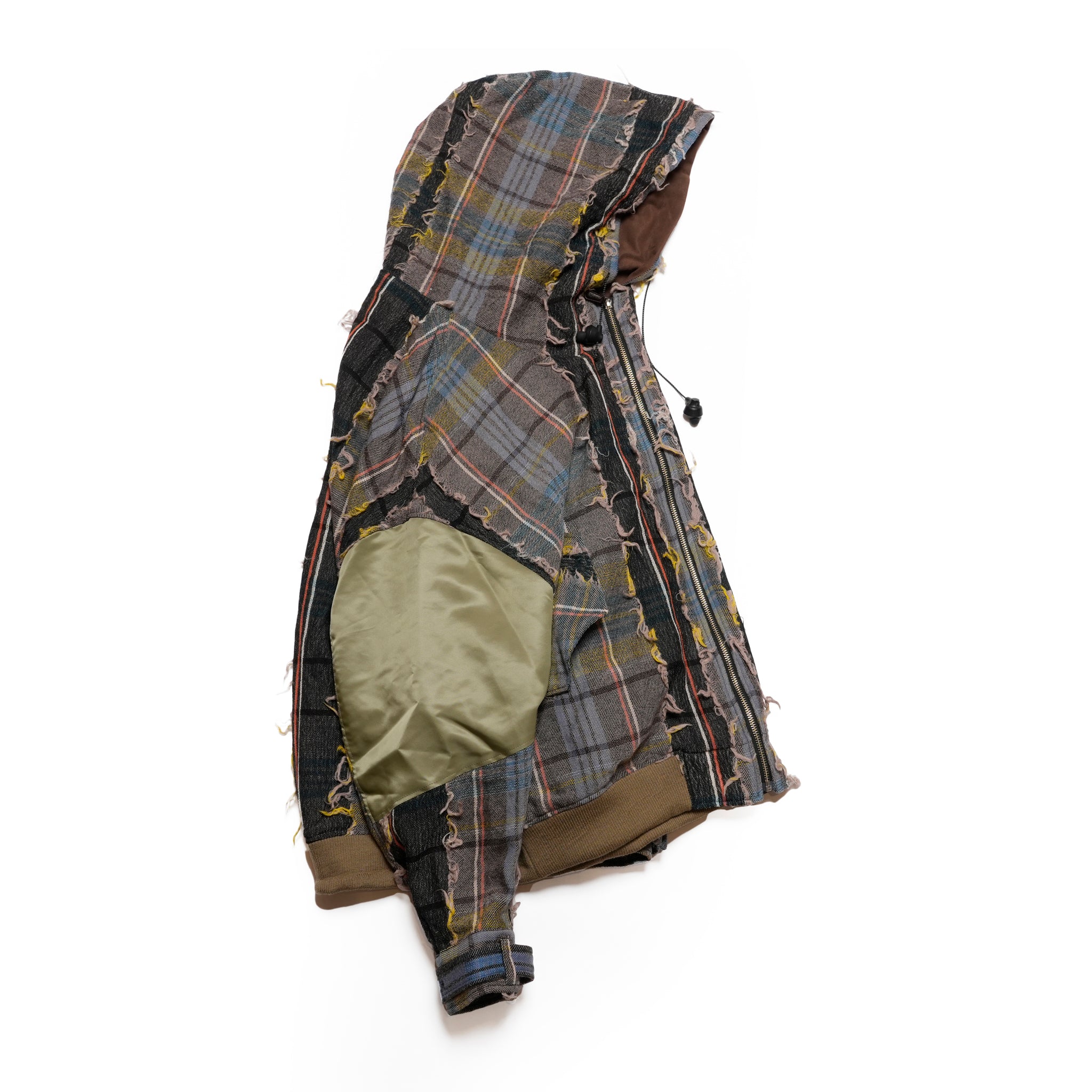 FRINGE WOOL MIX HOODED BLOUSON | Color_Beige | No_sf25aw-02_beige【STOF_ストフ】