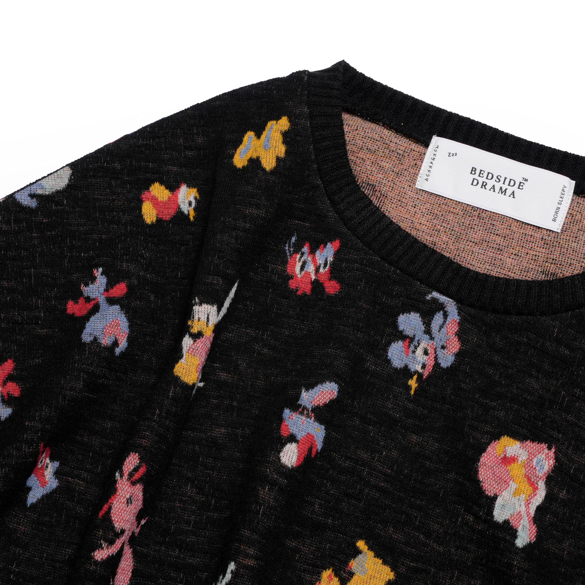 Origin Jacquard Pullover | Color_Melt Bk | No_bsd25aw-11_melt bk【BEDSIDEDRAMA_ベッドサイドドラマ】