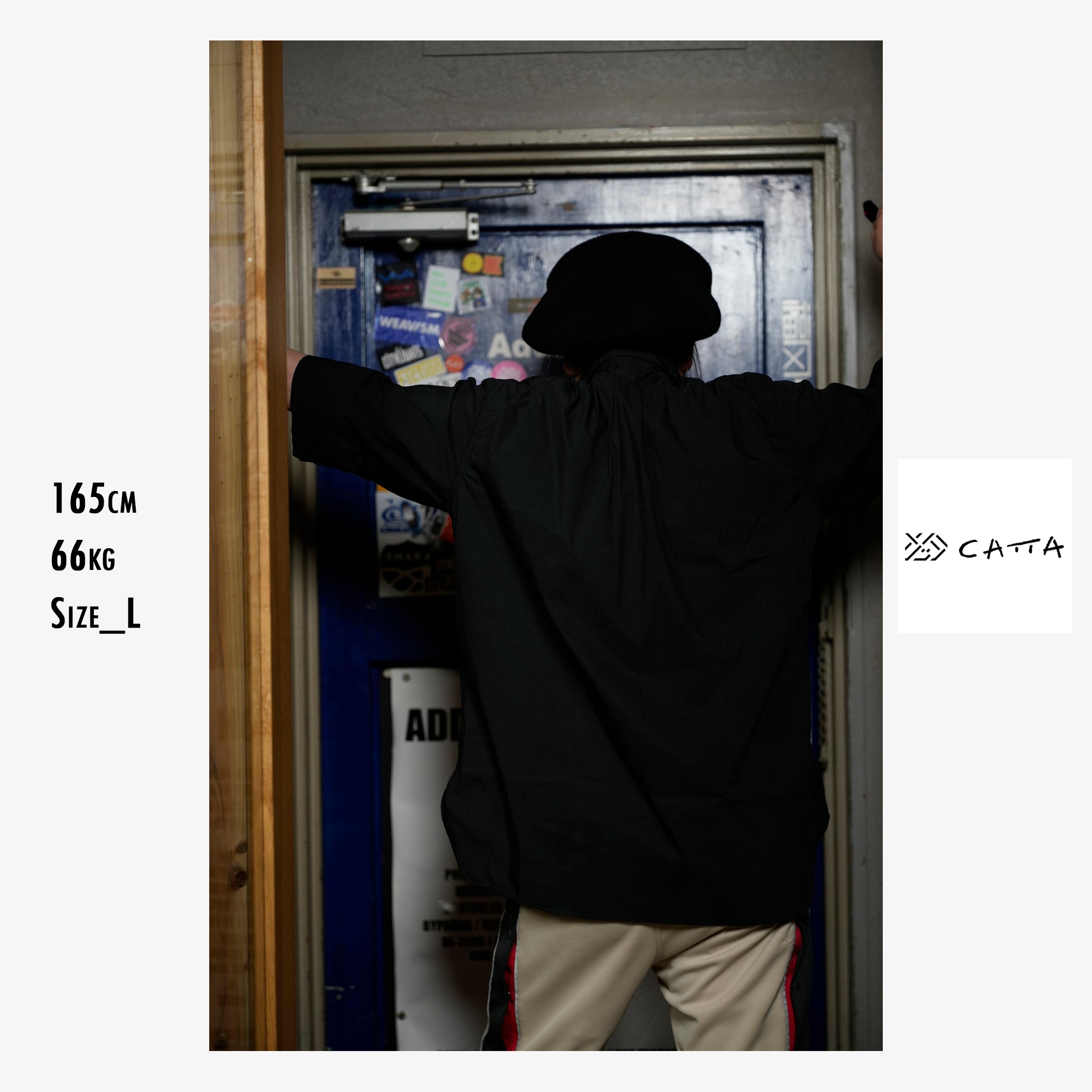 RGS-04_Black | SKIPPER SHIRT-TYPEWRITER | Color:Black【CATTA SHIRTS_カッタ シャツ】