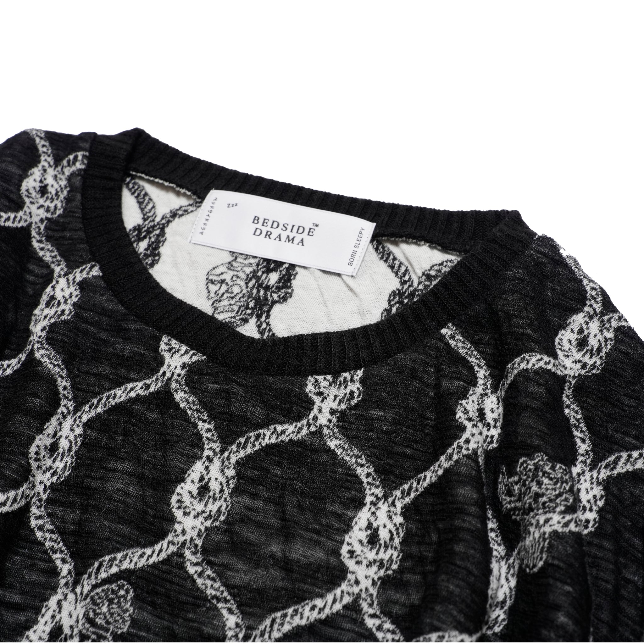 Origin Jacquard Pullover | Color_Black | No_bsd25aw-11_black【BEDSIDEDRAMA_ベッドサイドドラマ】