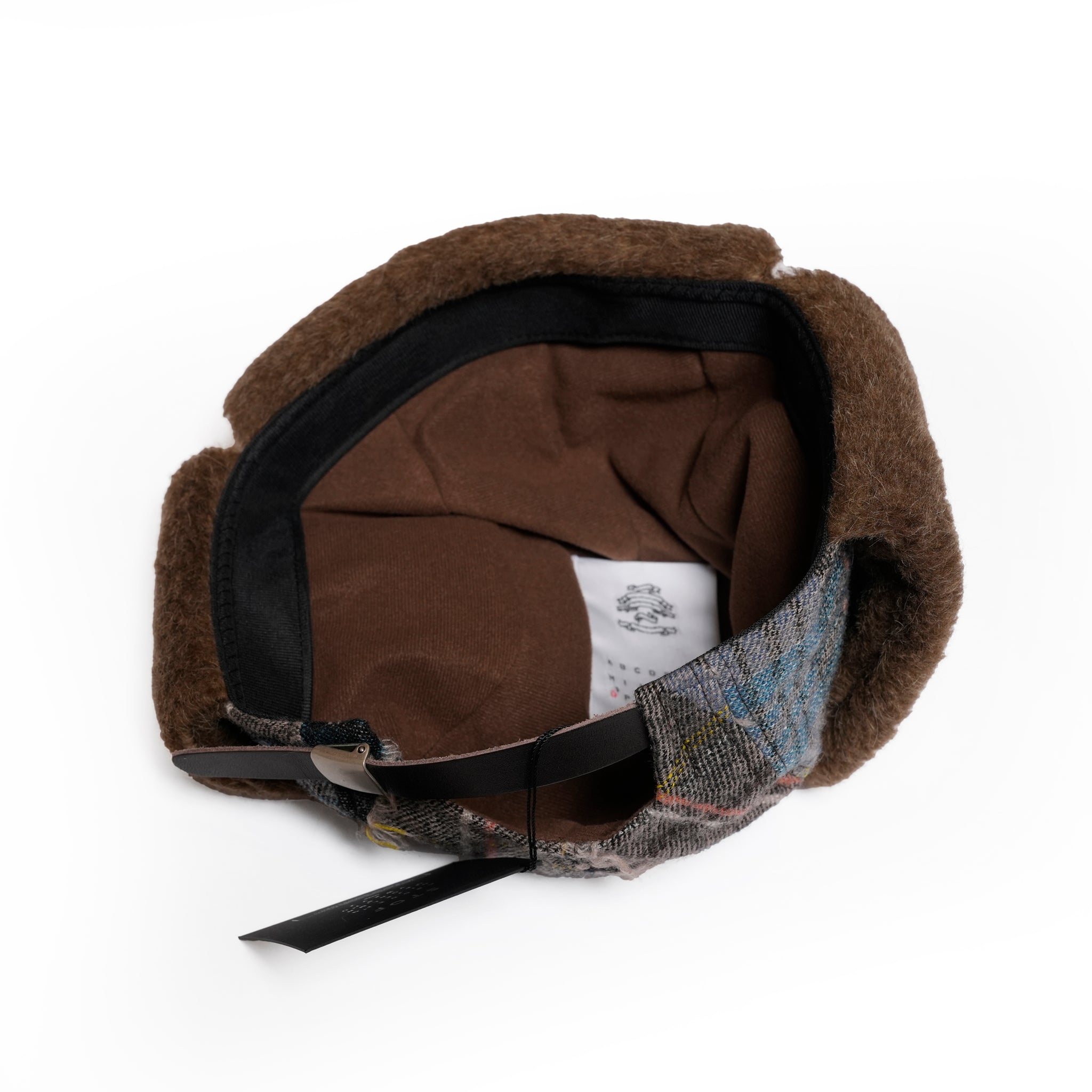 FRINGE WOOL CHECK RUSSIAN CAP | Color_Beige | No_sf25aw-23_beige【STOF_ストフ】