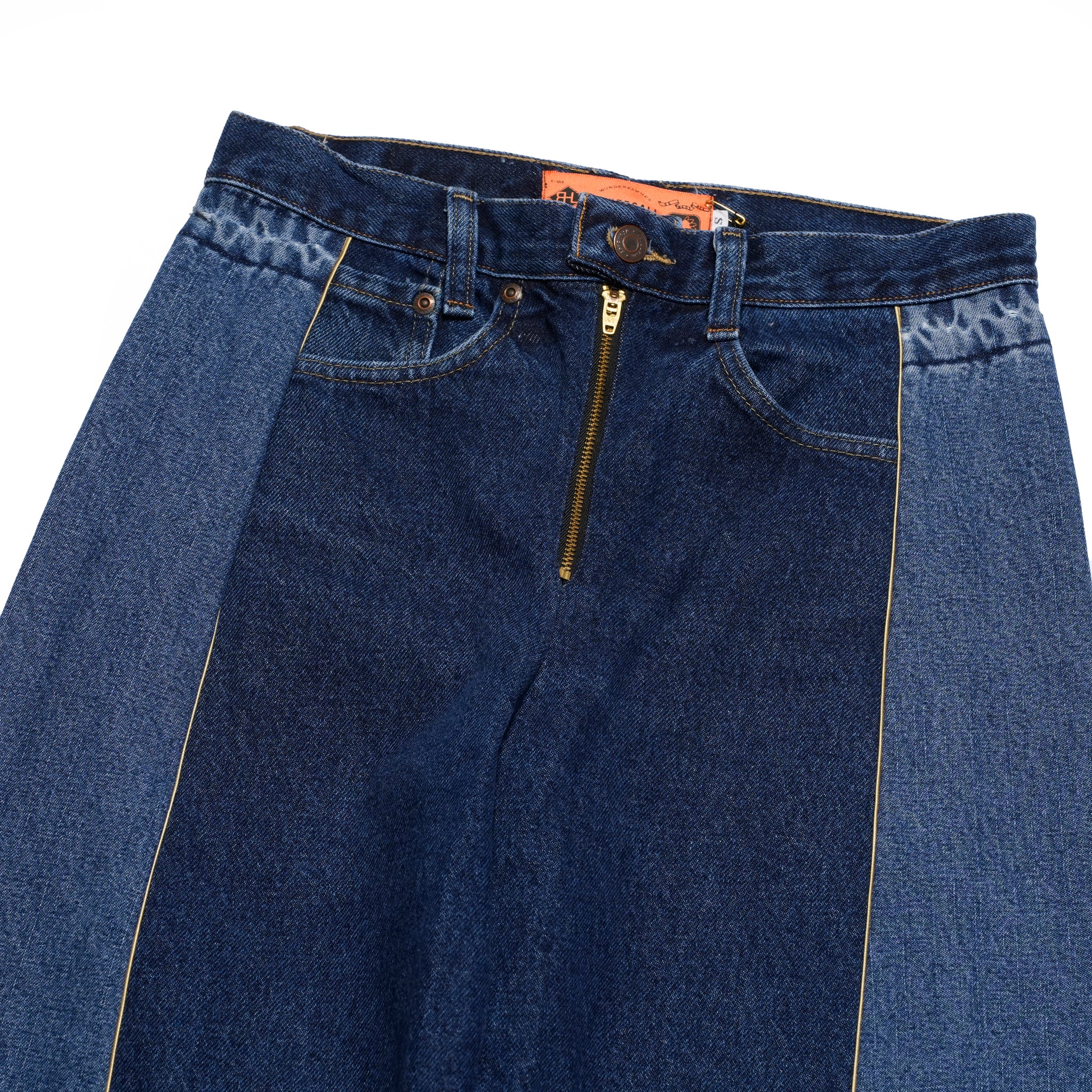 mate-278 | wフレアデニム | Color:7 | Size:S【REHERSALL_リハーズオール】