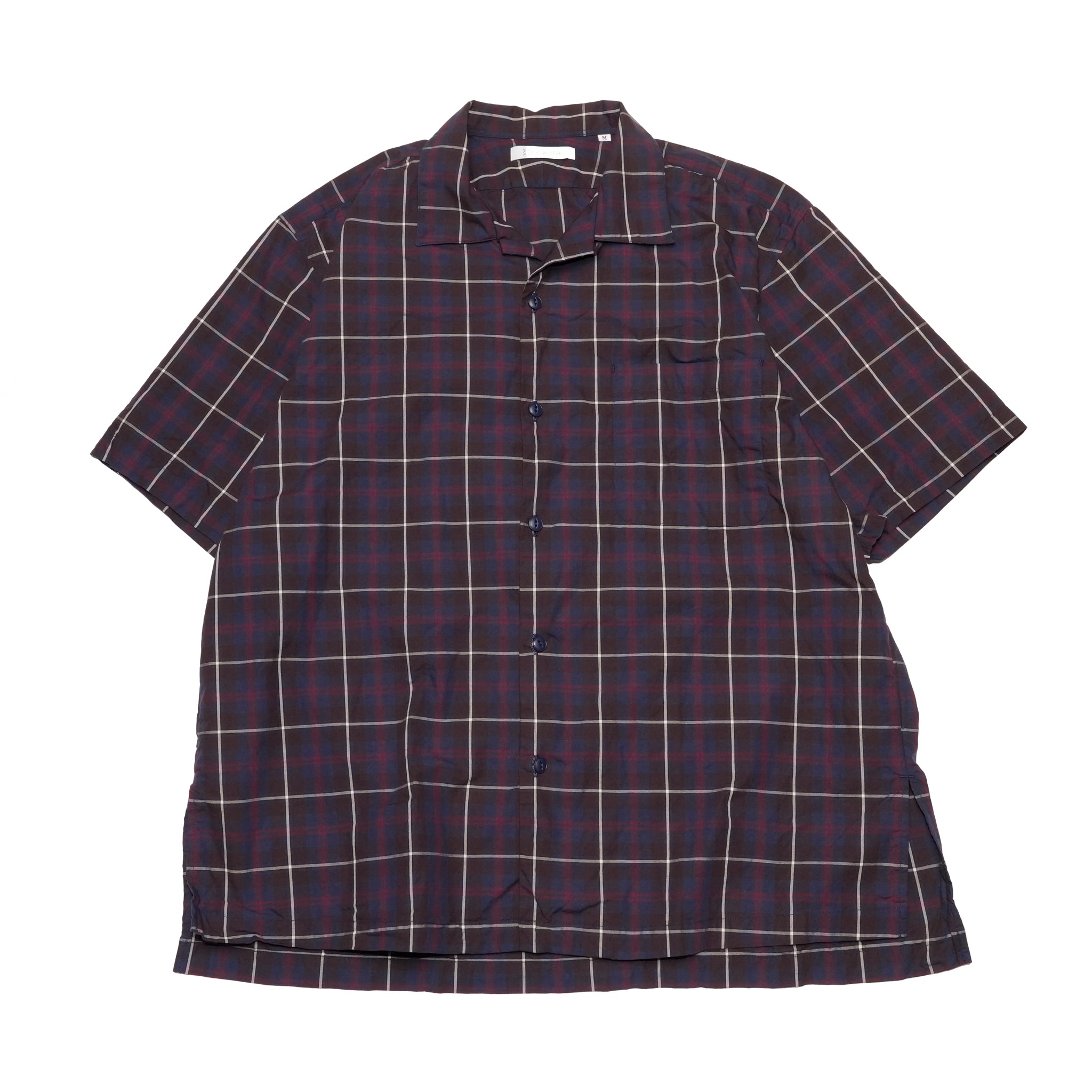 OP-05_Brown | OPEN COLLAR SHIRT-BRITISH CHECK | Color:Brown【CATTA SHIRTS_カッタ シャツ】