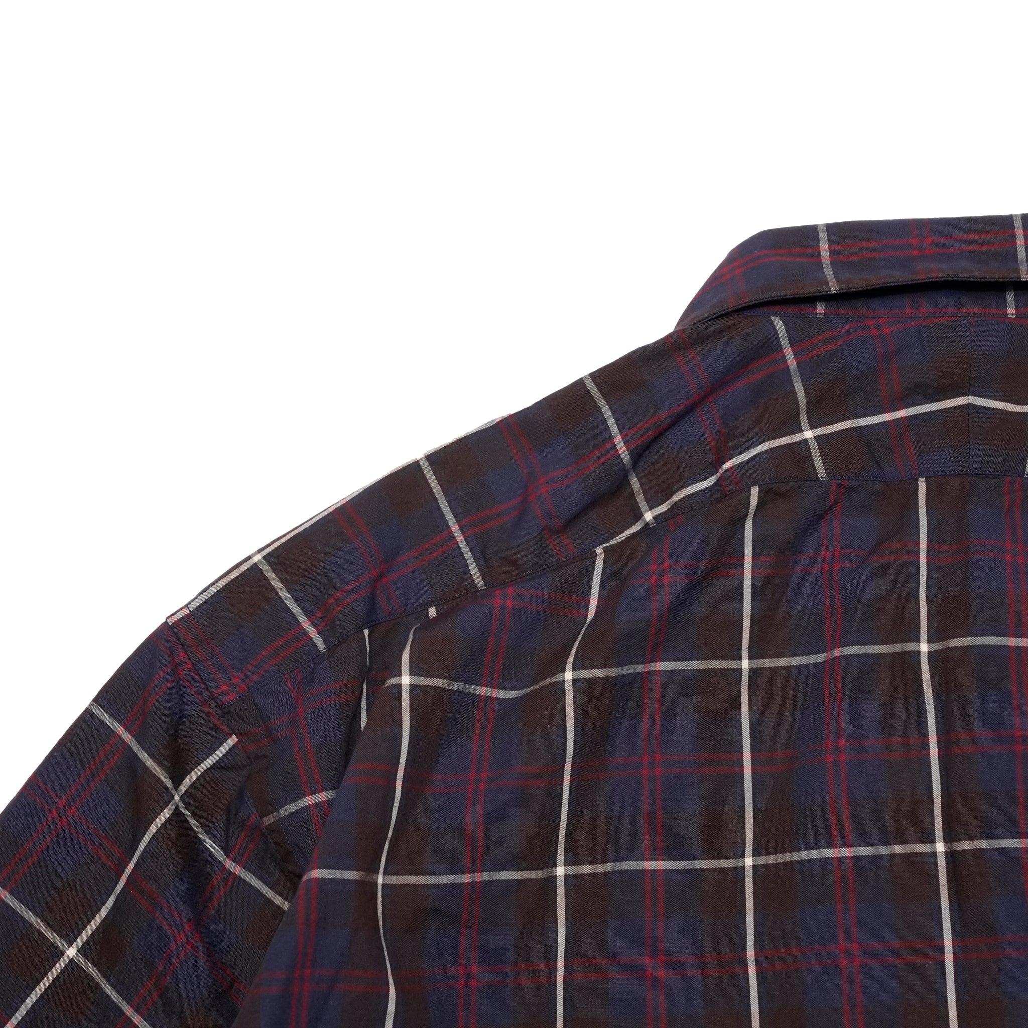 OP-05_Brown | OPEN COLLAR SHIRT-BRITISH CHECK | Color:Brown【CATTA SHIRTS_カッタ シャツ】