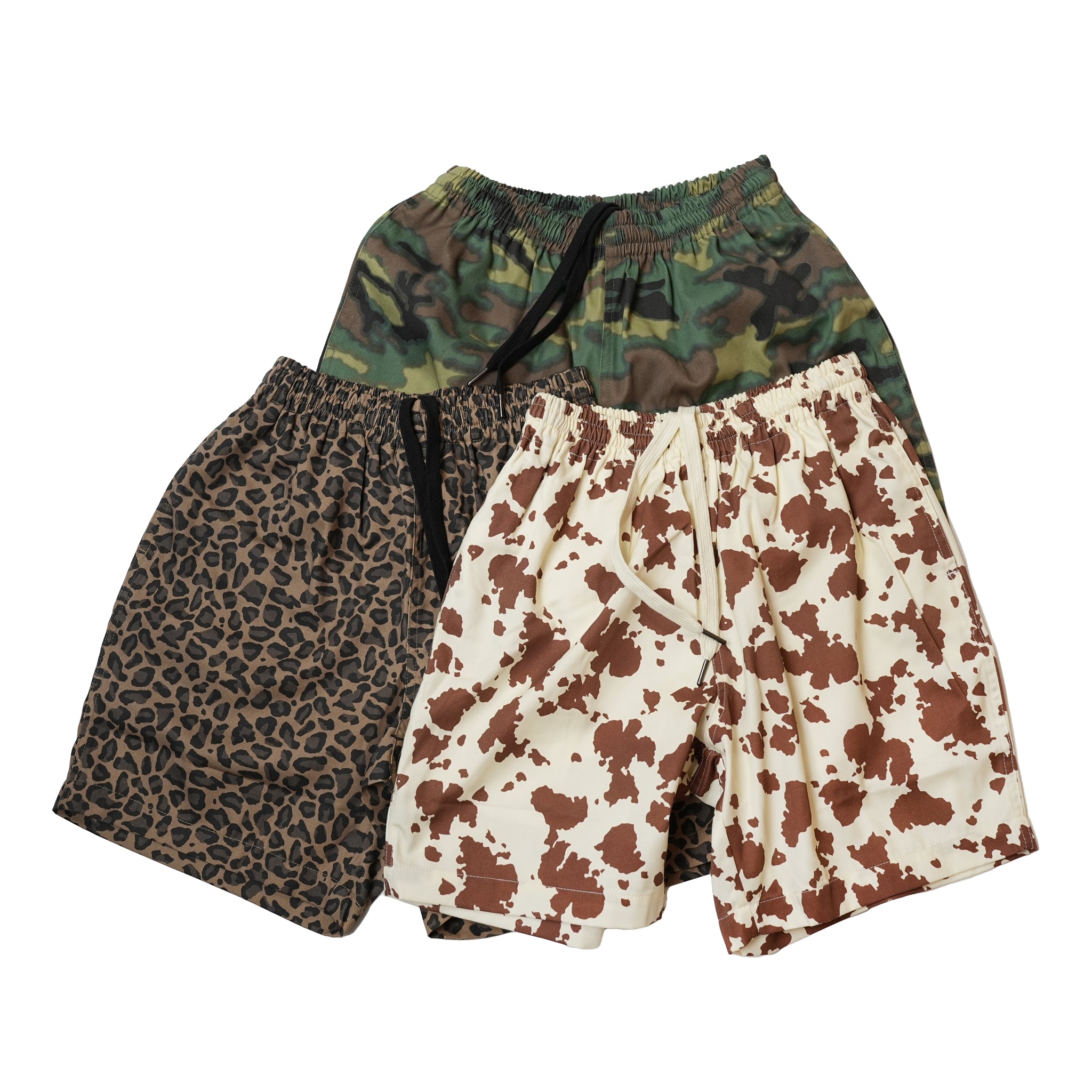 je199-144 | ANIMAL SERIES-SHORT PANTS | Color:Cow/Leopard/Camo【JEMORGAN LONG JOHNS_ジェーイーモーガンロングジョーンズ】【ネコポス選択可能】