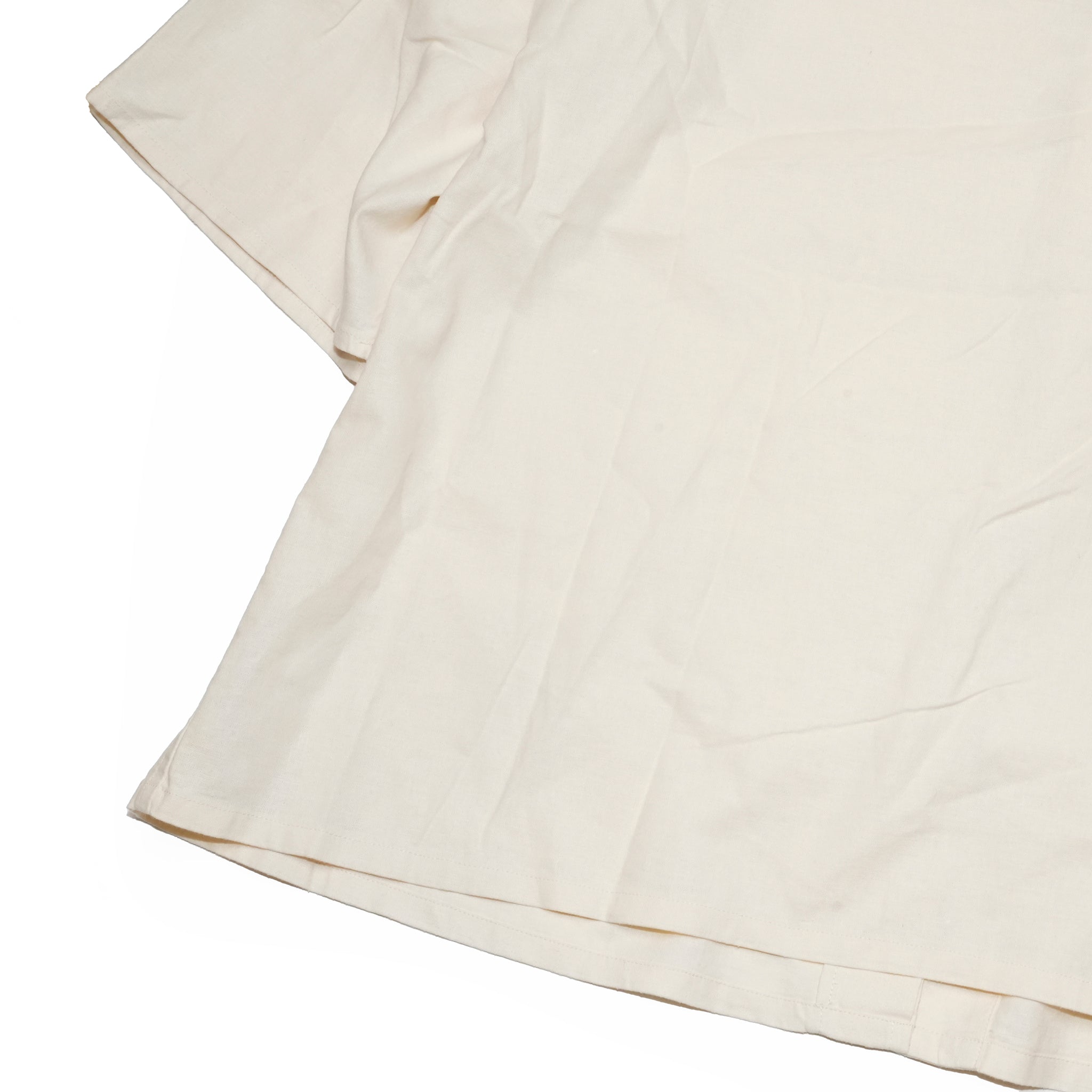AM-2517009_Ecru | Cotton Linen Slab Half Sleeve Smock Shirt | Color:Ecru【ARMY TWILL_アーミーツイル】