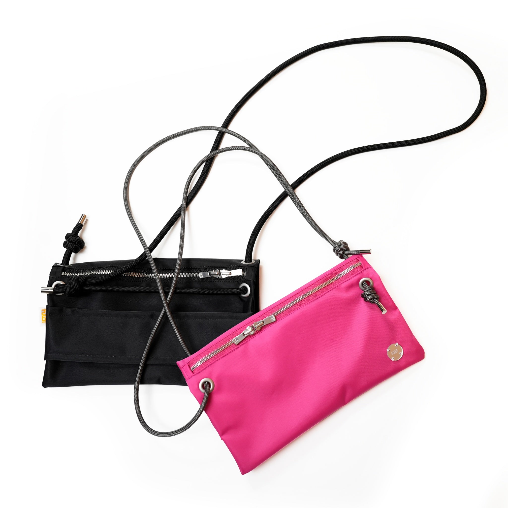 FB001 | クラッチショルダーバッグ – Black / Pink | FULAT