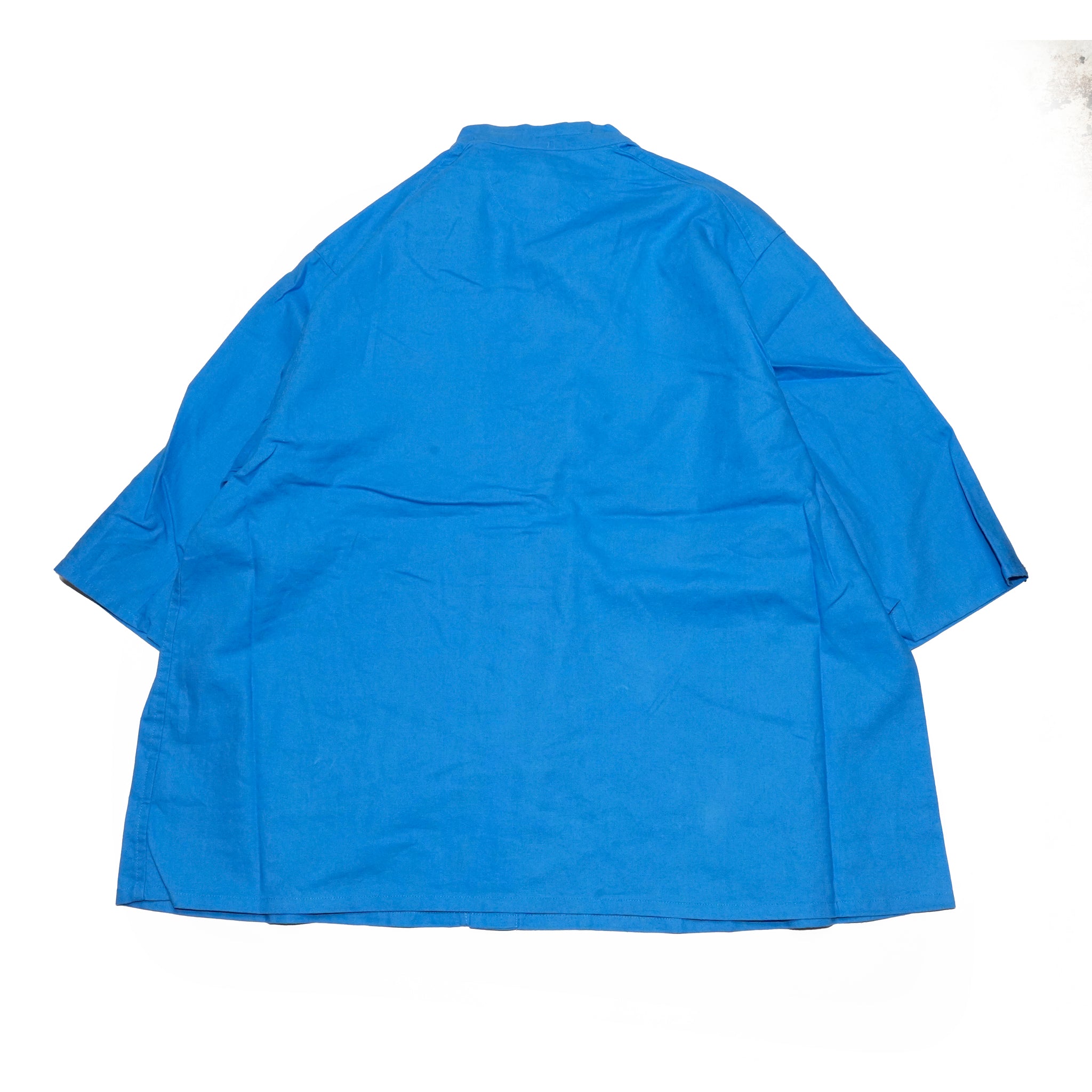 AM-2517009_Blue | Cotton Linen Slab Half Sleeve Smock Shirt | Color:Blue【ARMY TWILL_アーミーツイル】