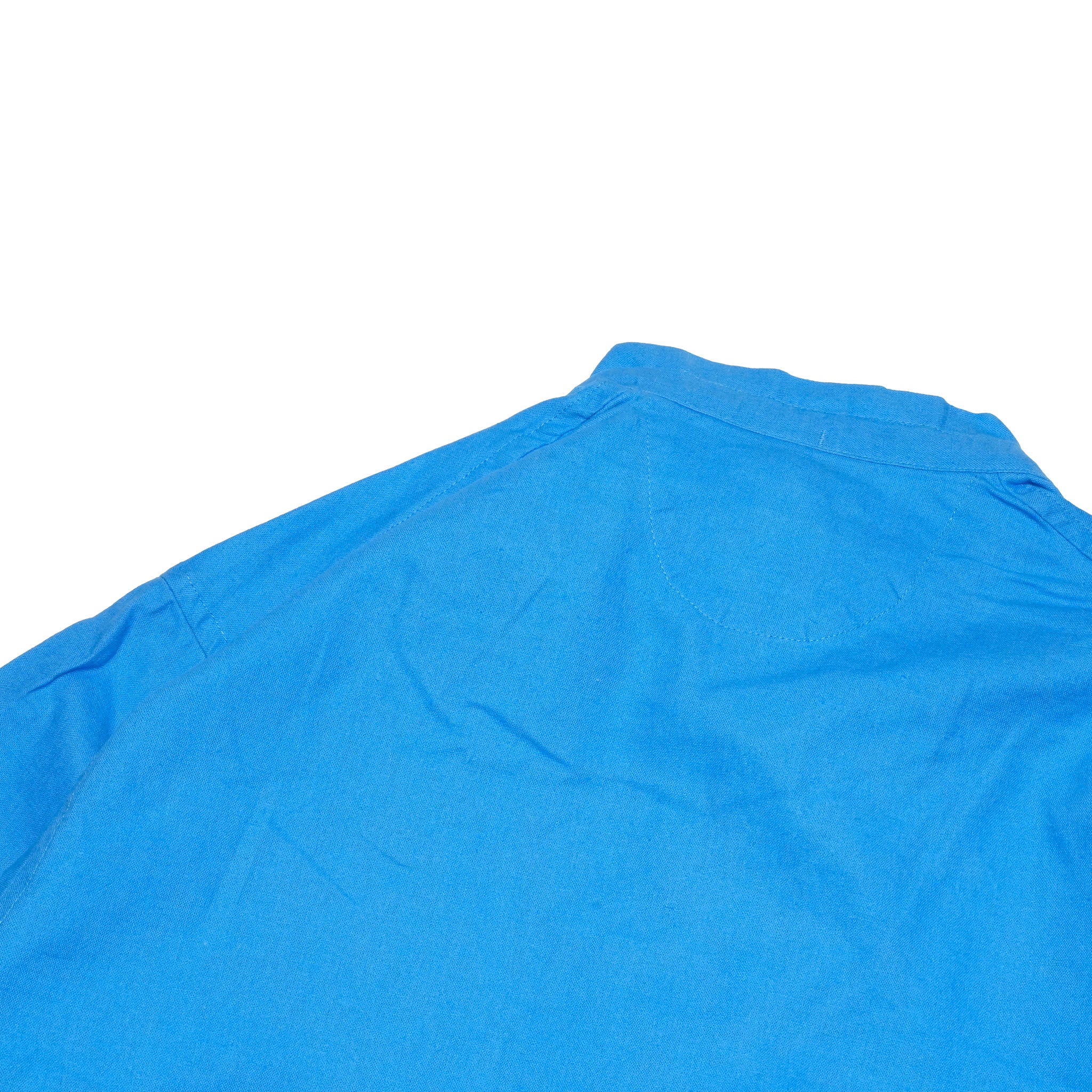 AM-2517009_Blue | Cotton Linen Slab Half Sleeve Smock Shirt | Color:Blue【ARMY TWILL_アーミーツイル】