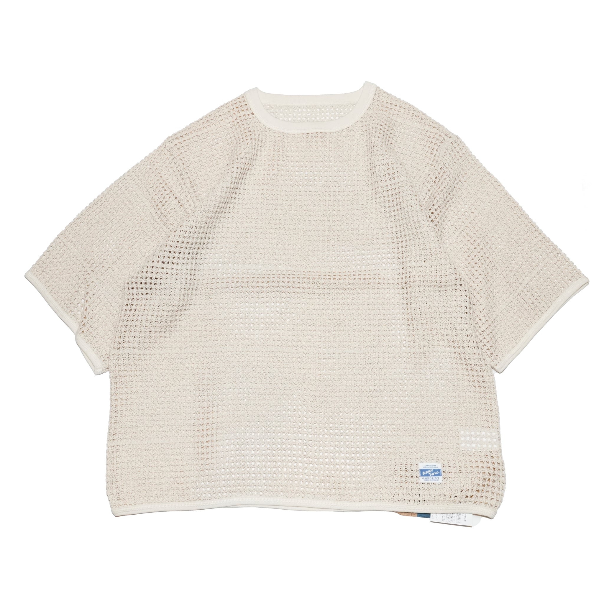 AM-2513004_Ecru | Cotton Mesh Tee | Color:Ecru【ARMY TWILL_アーミーツイル】