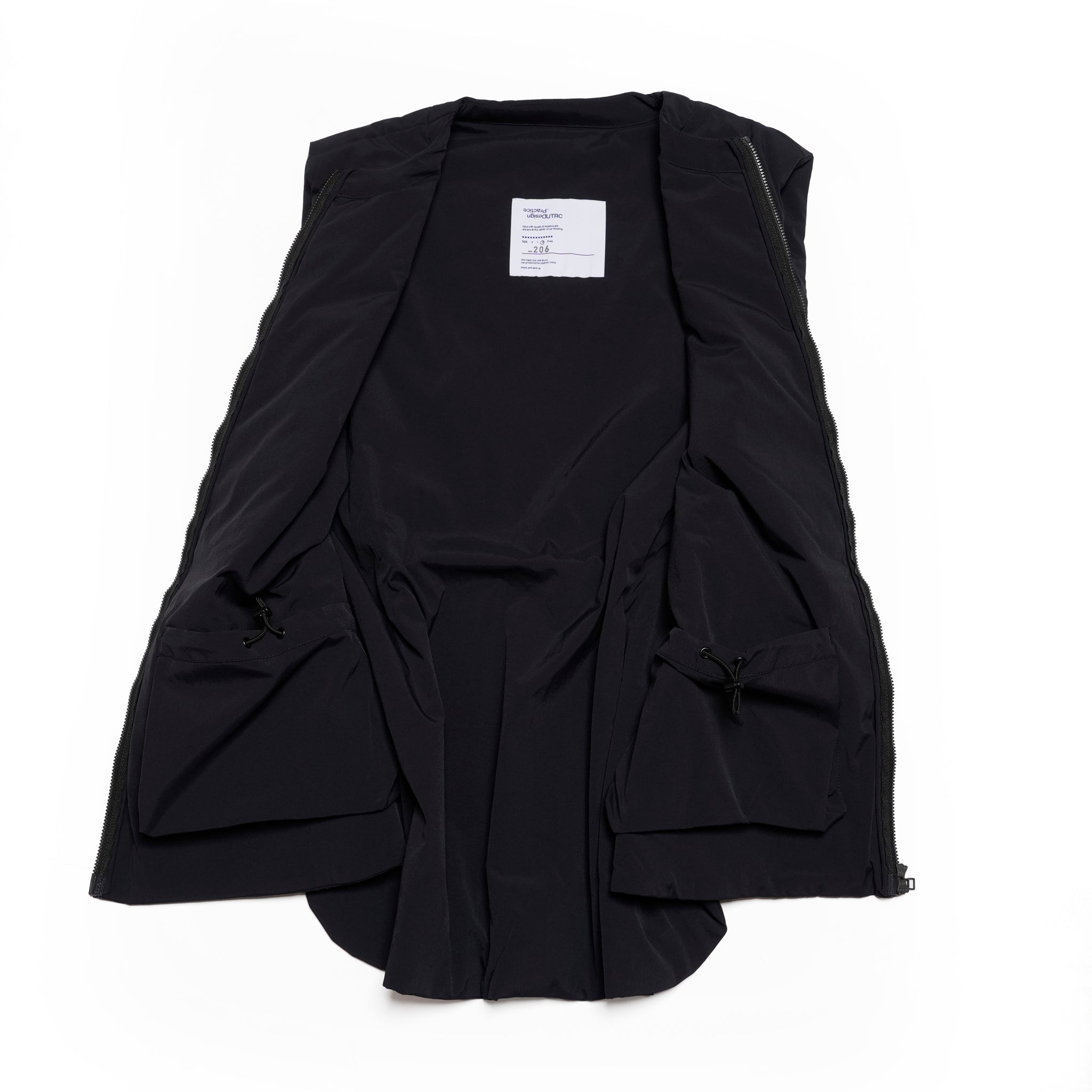 ジッパーベスト | Color_Color: Black | No__206_color: black【UNTRACE_アントレース】