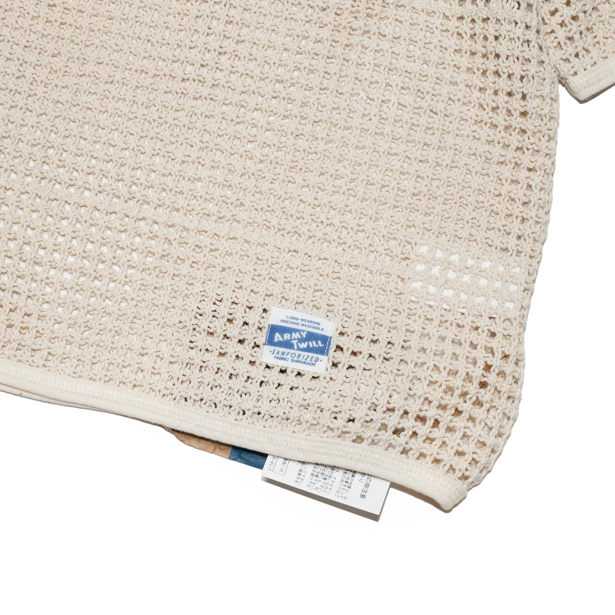AM-2513004_Ecru | Cotton Mesh Tee | Color:Ecru【ARMY TWILL_アーミーツイル】
