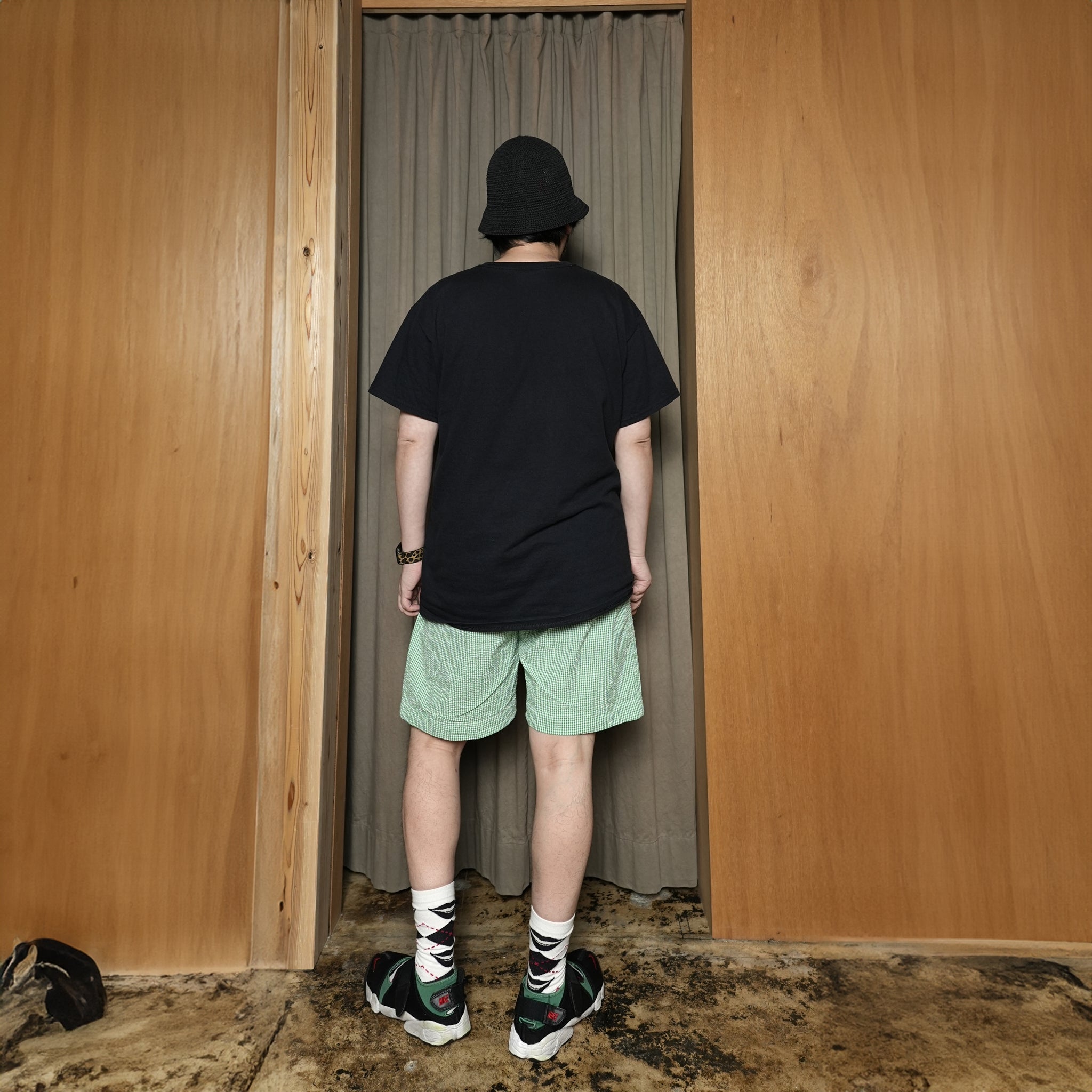 BES-03_B | BAGS EASY SHORT PANTS-SOCCER GINGHAM | Color:Green【CATTA_カッタ】