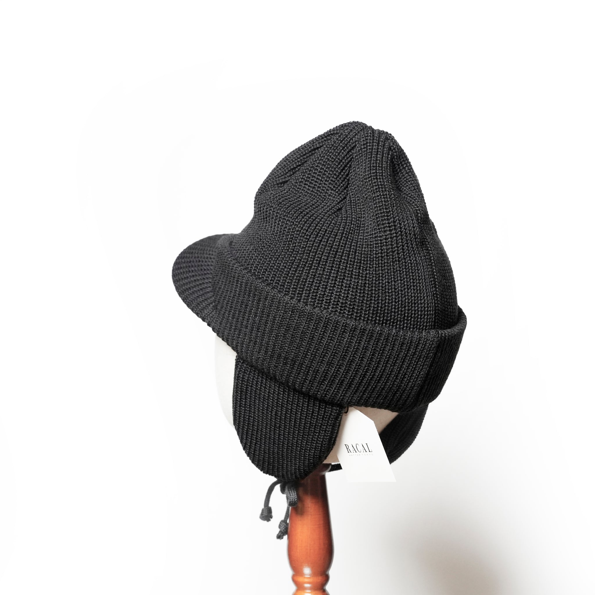 Ear Brim Beanie | Color_Beige / Charcoal / Black | No_rl-25-1407【RACAL_ラカル】