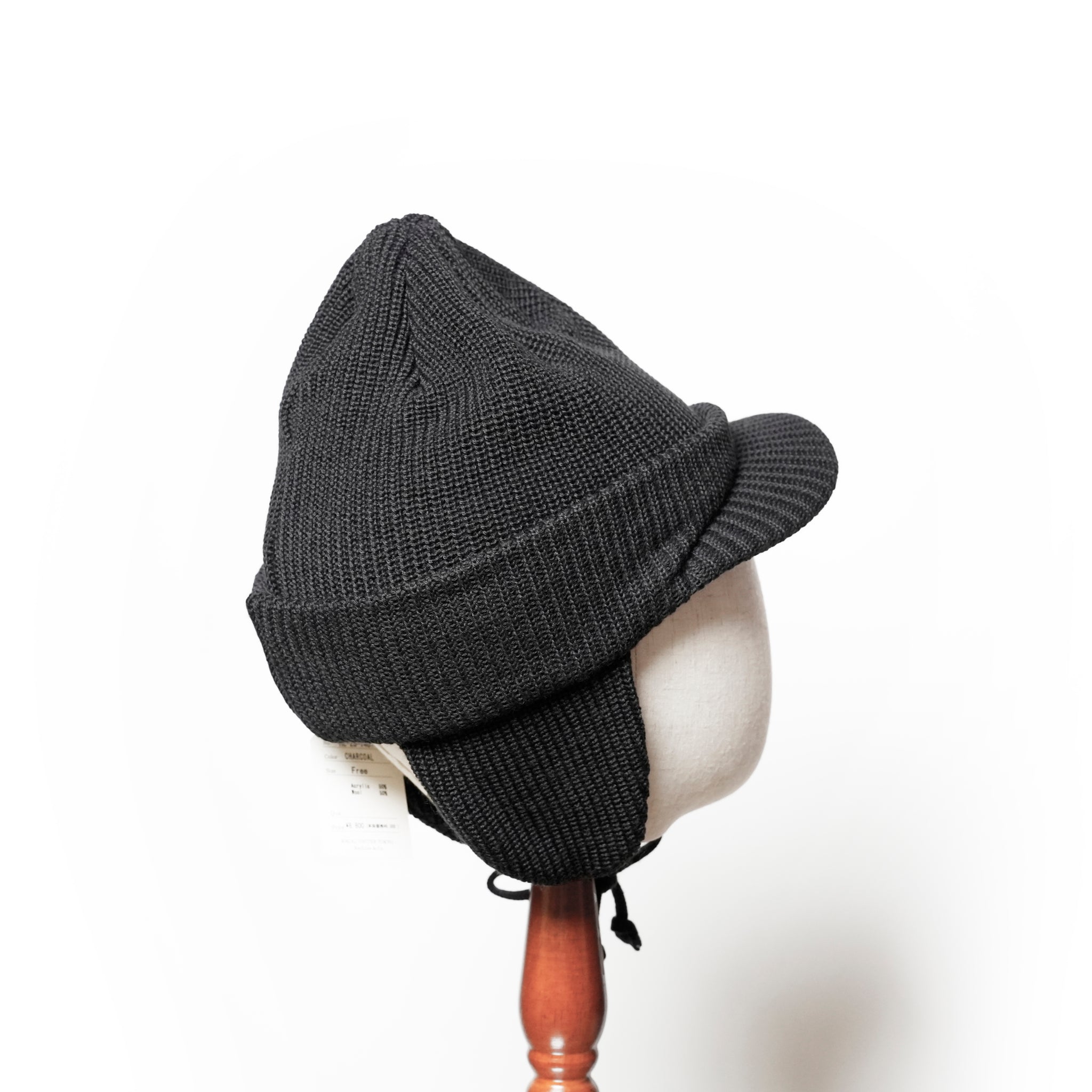 Ear Brim Beanie | Color_Beige / Charcoal / Black | No_rl-25-1407【RACAL_ラカル】