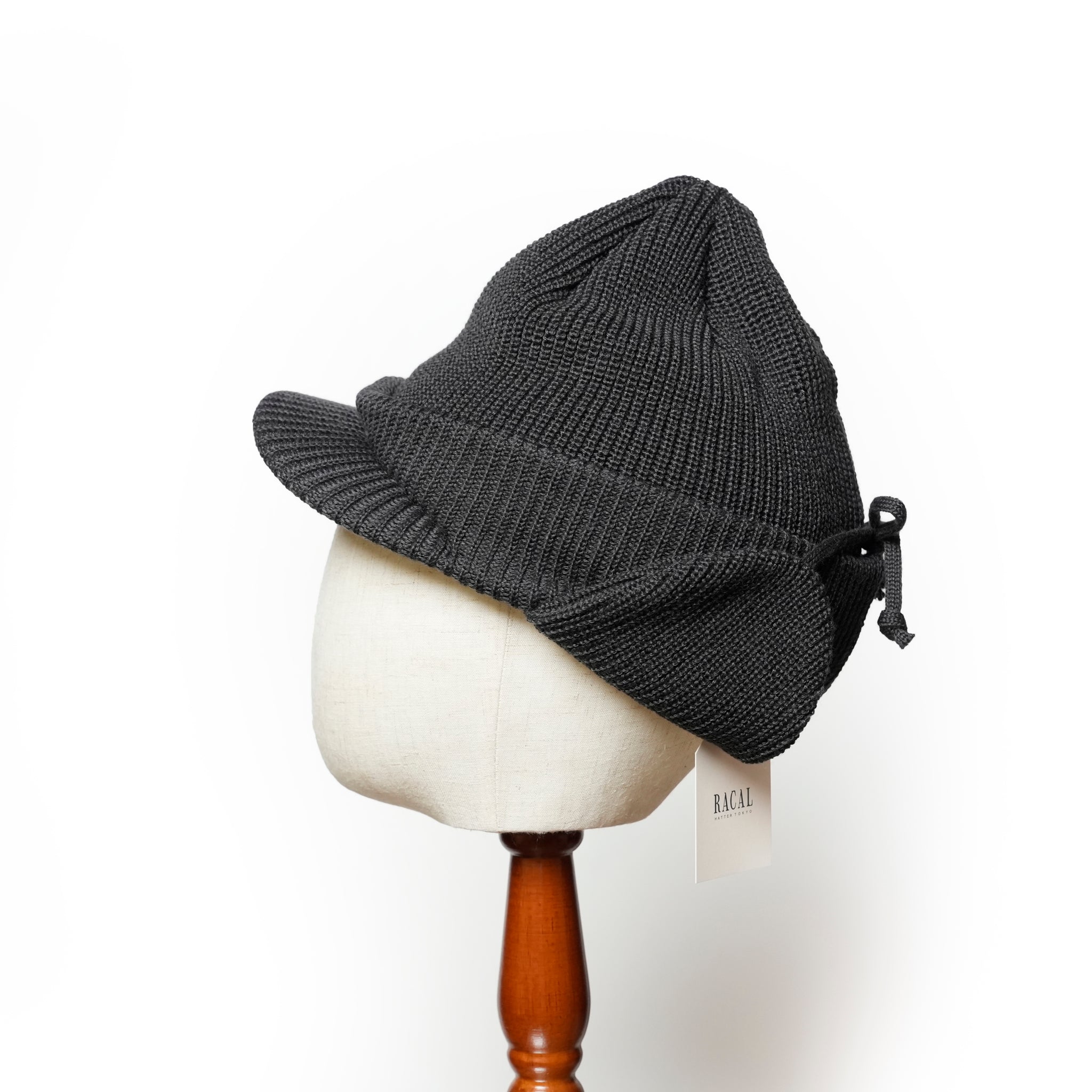 Ear Brim Beanie | Color_Beige / Charcoal / Black | No_rl-25-1407【RACAL_ラカル】