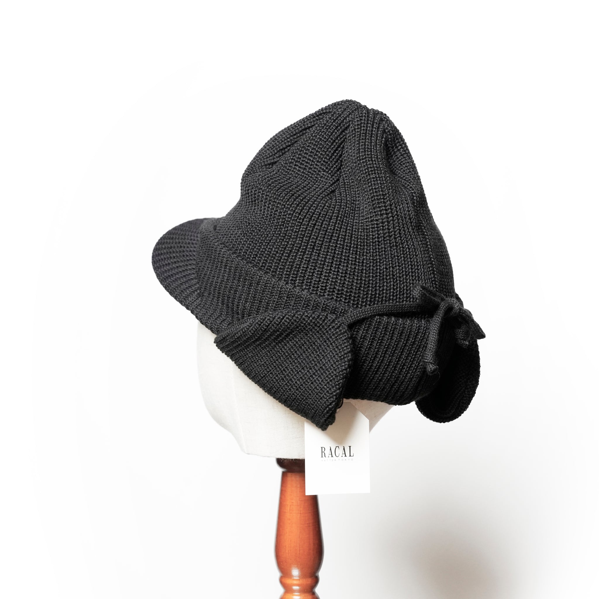 Ear Brim Beanie | Color_Beige / Charcoal / Black | No_rl-25-1407【RACAL_ラカル】