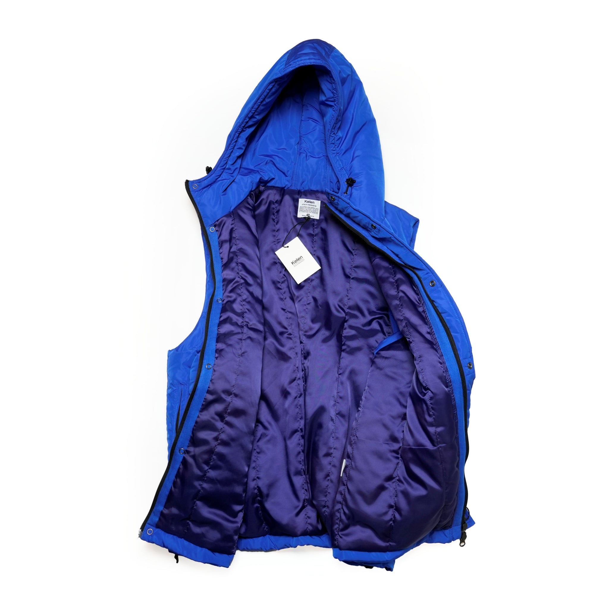 HYATT PUFF VEST – Blue | KELEN MEN