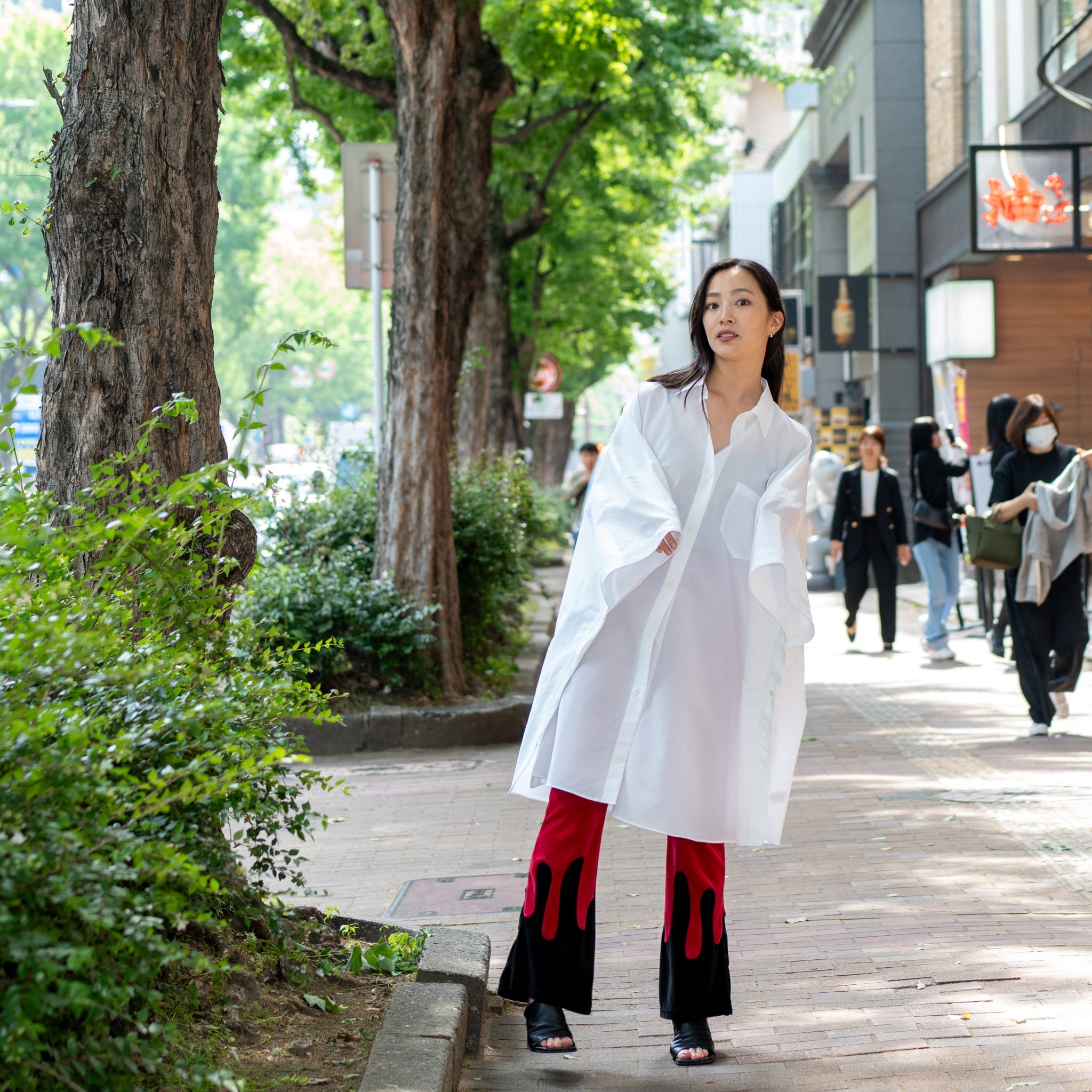 Packable Circle Poncho Shirt – White | NEYVOR