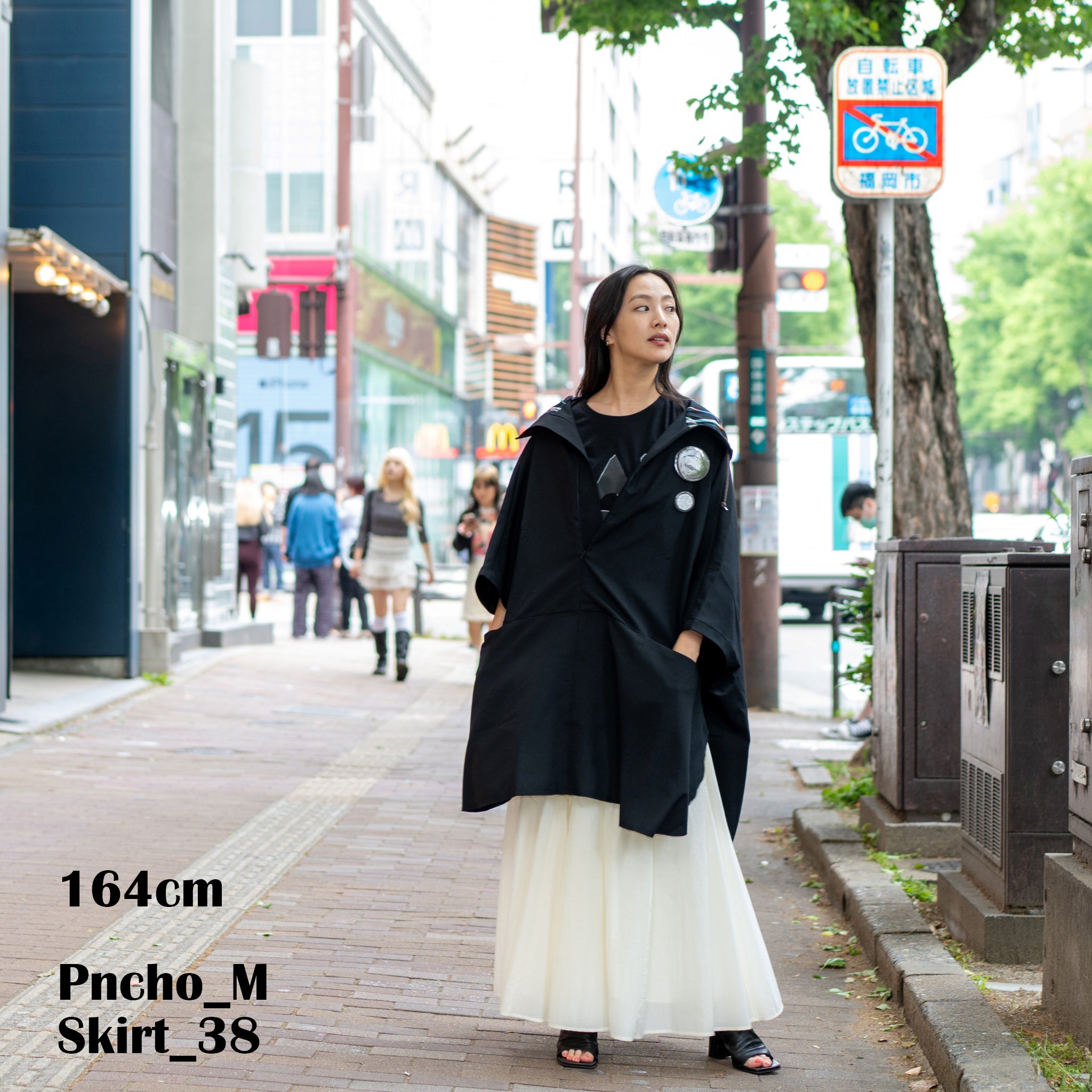 SF24SS-14B | Reflax(R) Happi Poncho Hoodie | Color:Black【STOF_ストフ】【archive】