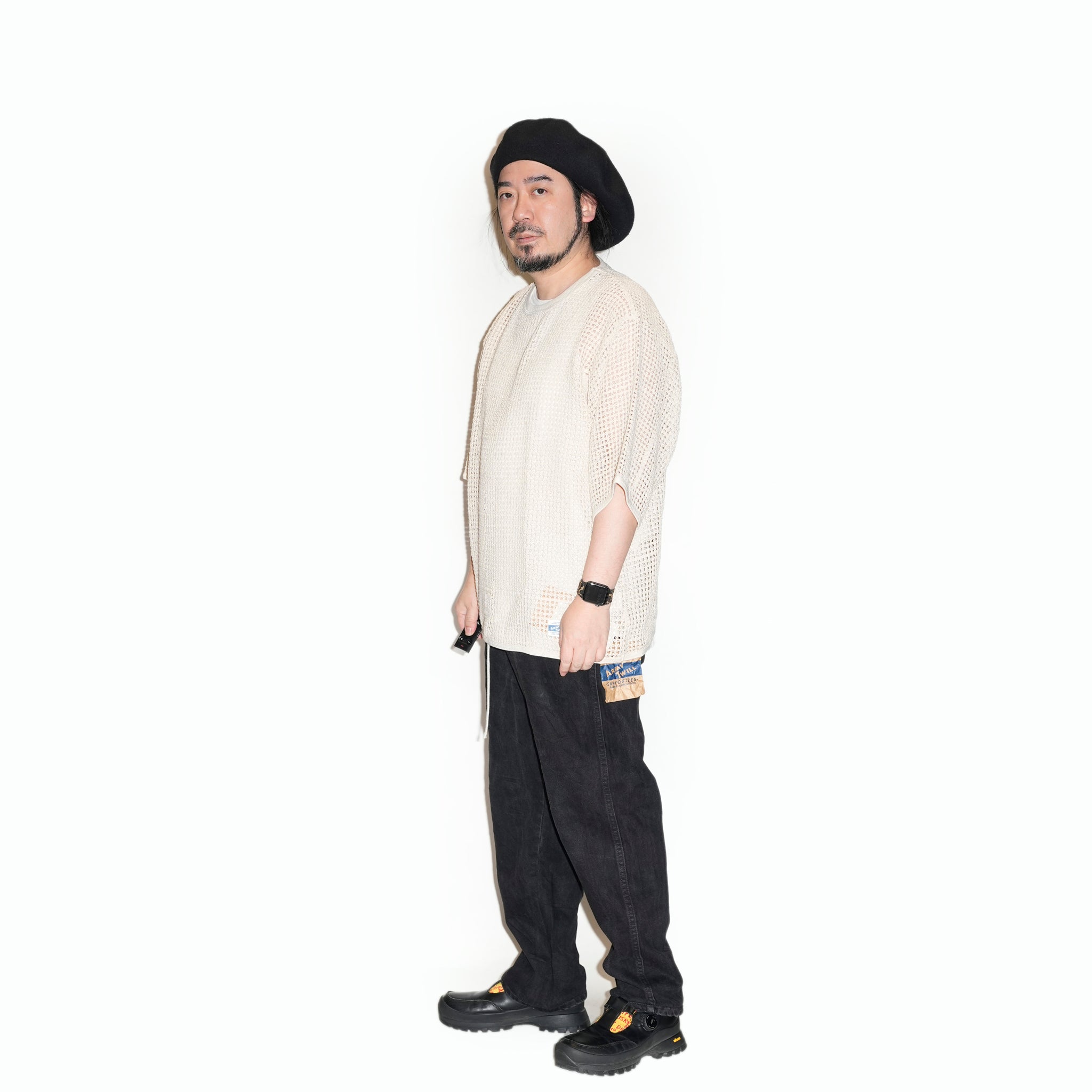 AM-2513004_Ecru | Cotton Mesh Tee | Color:Ecru【ARMY TWILL_アーミーツイル】