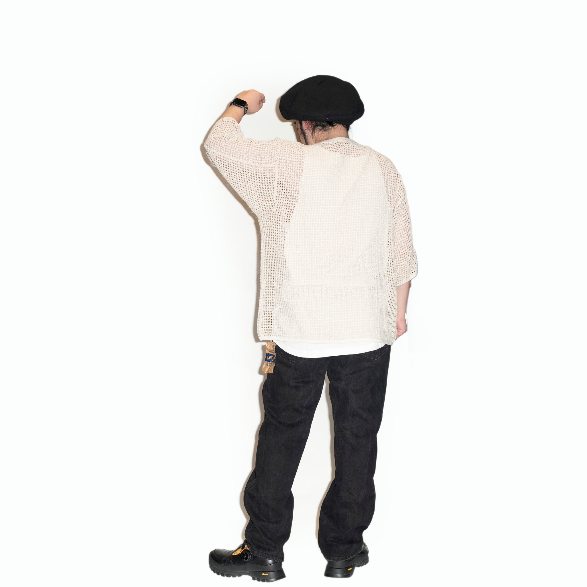 AM-2513004_Ecru | Cotton Mesh Tee | Color:Ecru【ARMY TWILL_アーミーツイル】