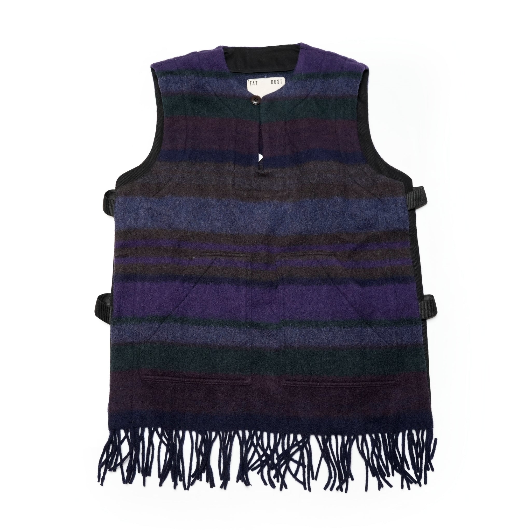J-M-B-016-BKW-751-W24-U_DARK BROWN/MULTI | U ARMOR VEST BLANKET WOOL | Color:Dark Brown/Multi【EAT DUST】