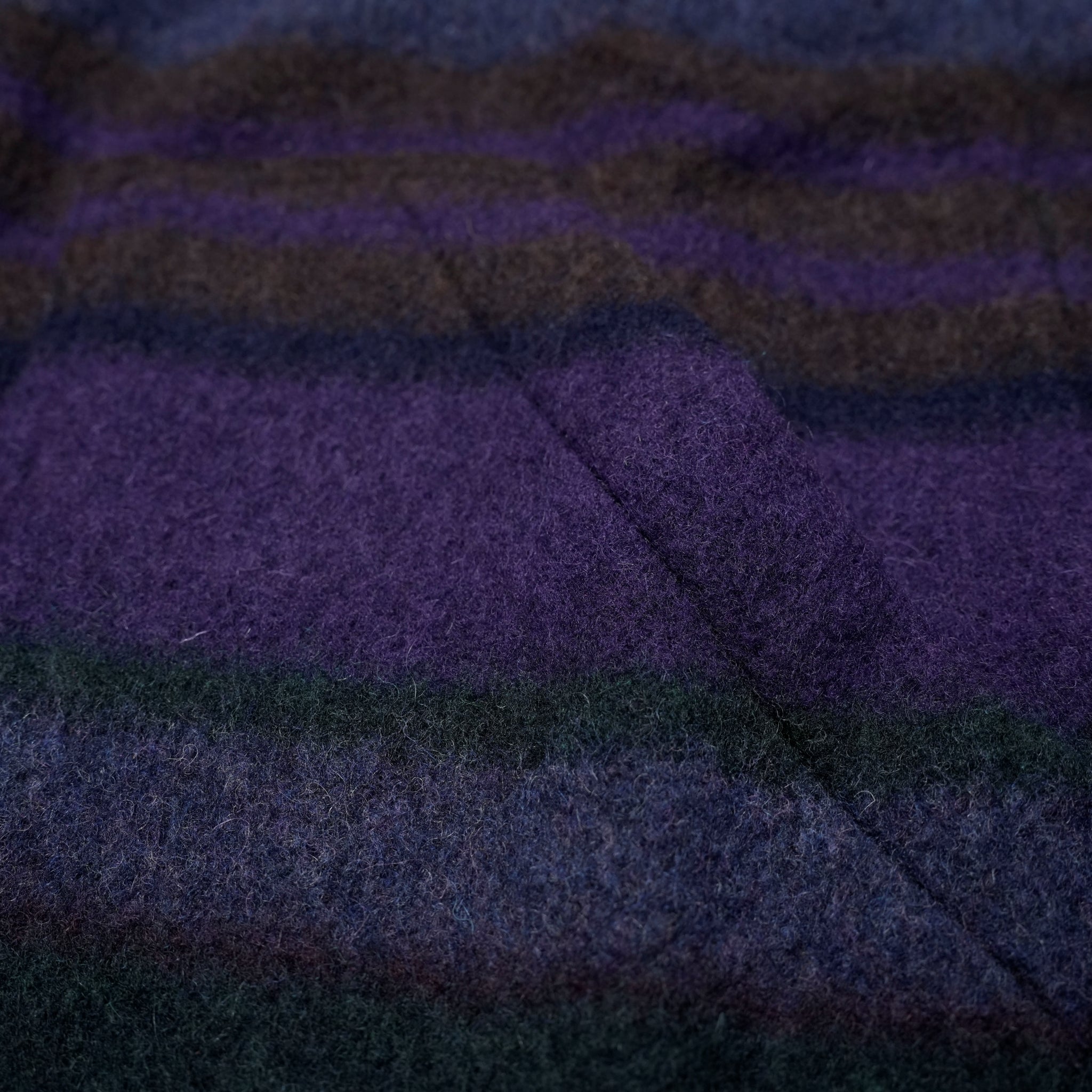 J-M-B-016-BKW-751-W24-U_DARK BROWN/MULTI | U ARMOR VEST BLANKET WOOL | Color:Dark Brown/Multi【EAT DUST】