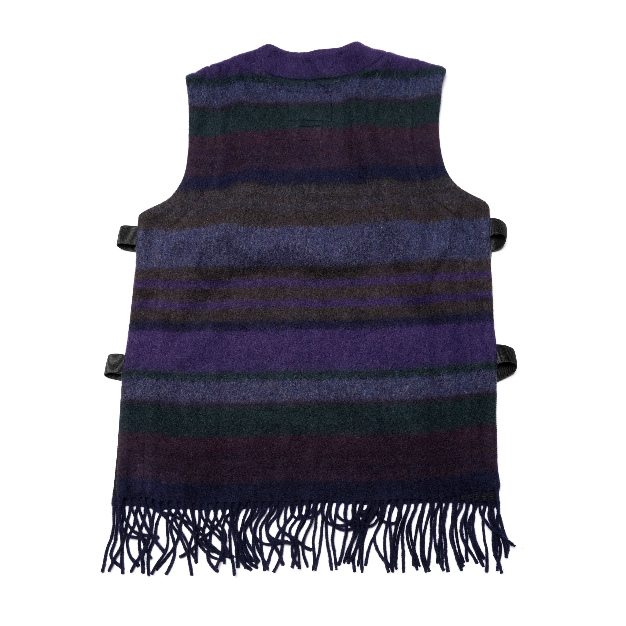 J-M-B-016-BKW-751-W24-U_DARK BROWN/MULTI | U ARMOR VEST BLANKET WOOL | Color:Dark Brown/Multi【EAT DUST】