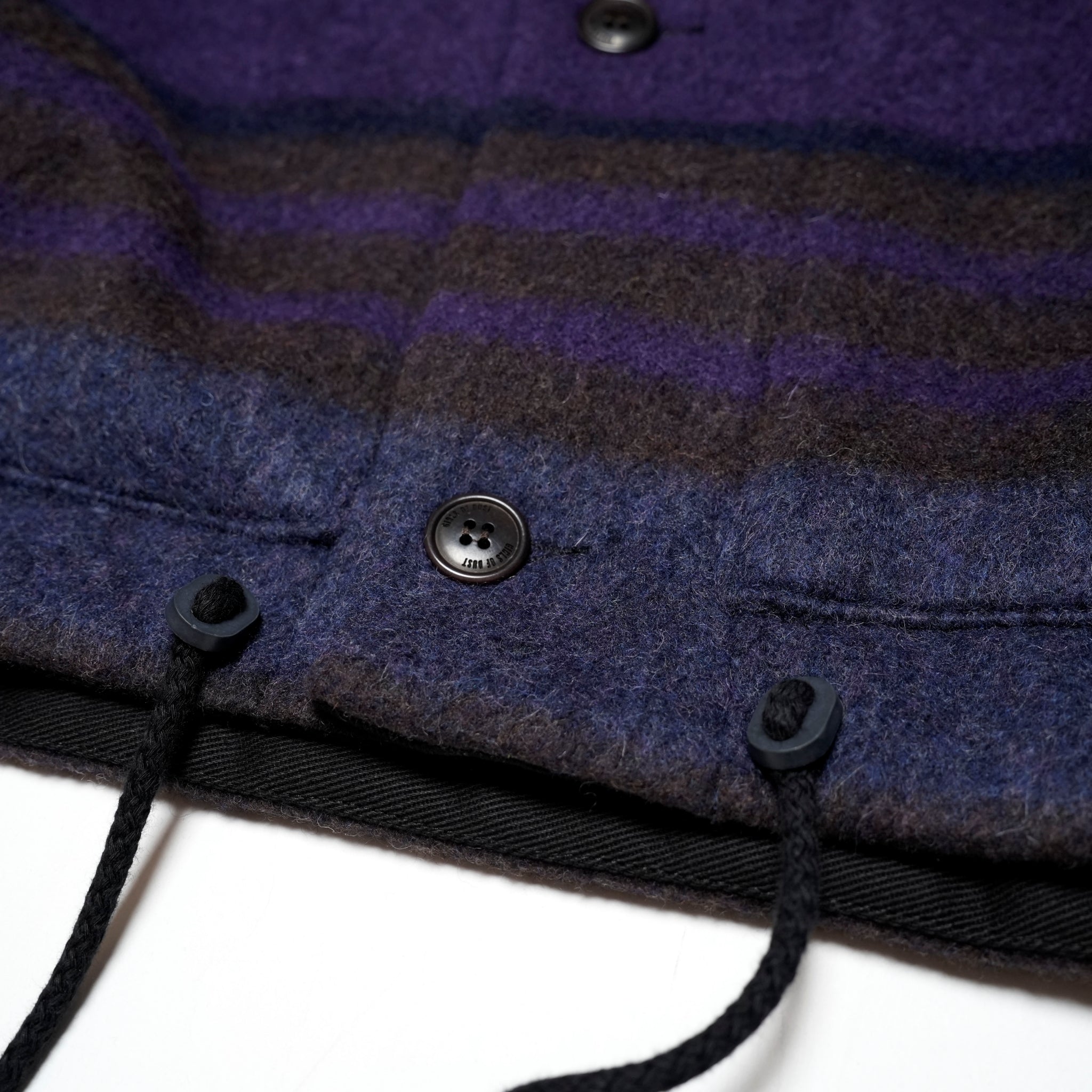 J-W-B-001-BKW-751-W24_DARK BROWN/MULTI | NUCLEAR JACKET BLANKET WOOL | Color:Dark Brown/Multi【EAT DUST】