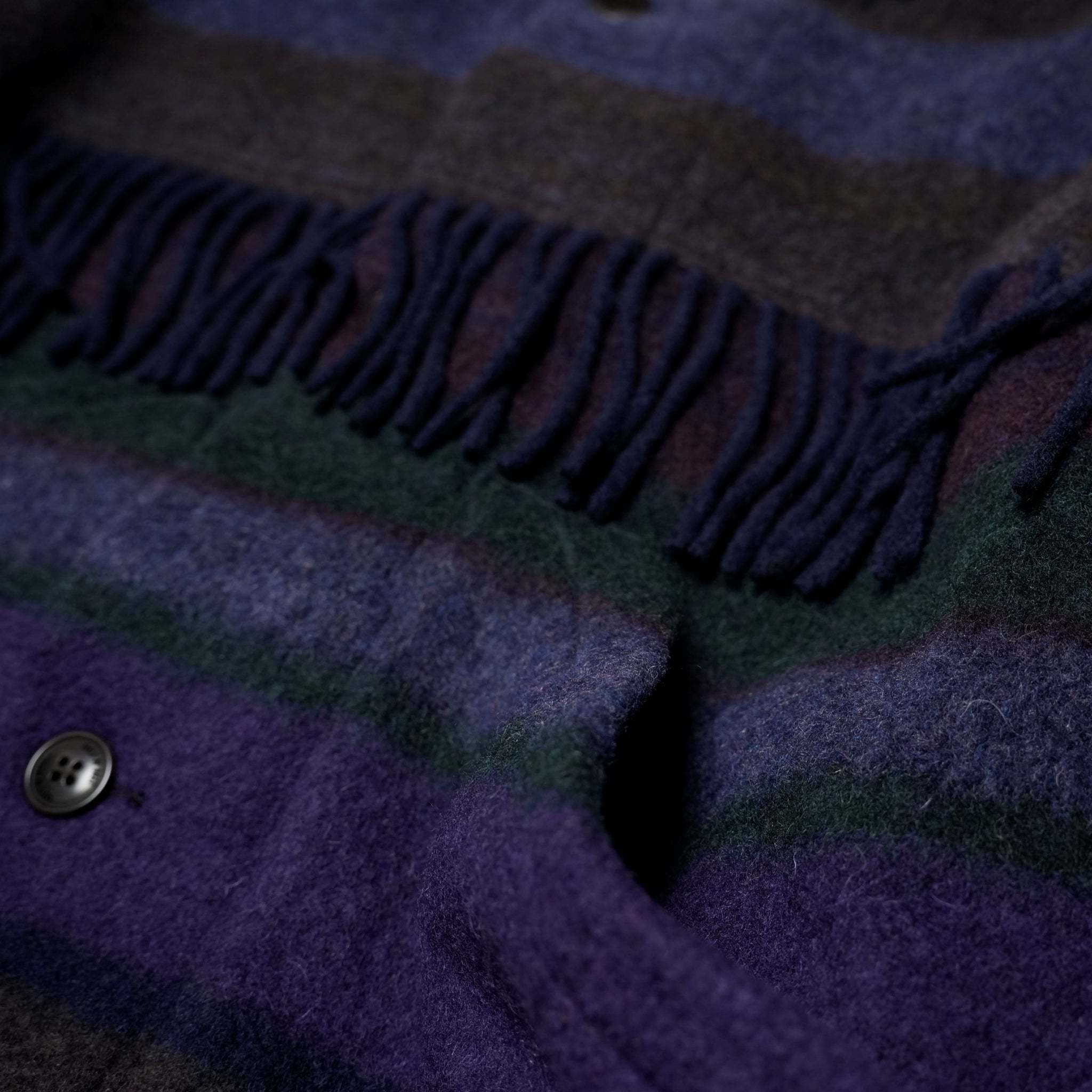 J-W-B-001-BKW-751-W24_DARK BROWN/MULTI | NUCLEAR JACKET BLANKET WOOL | Color:Dark Brown/Multi【EAT DUST】