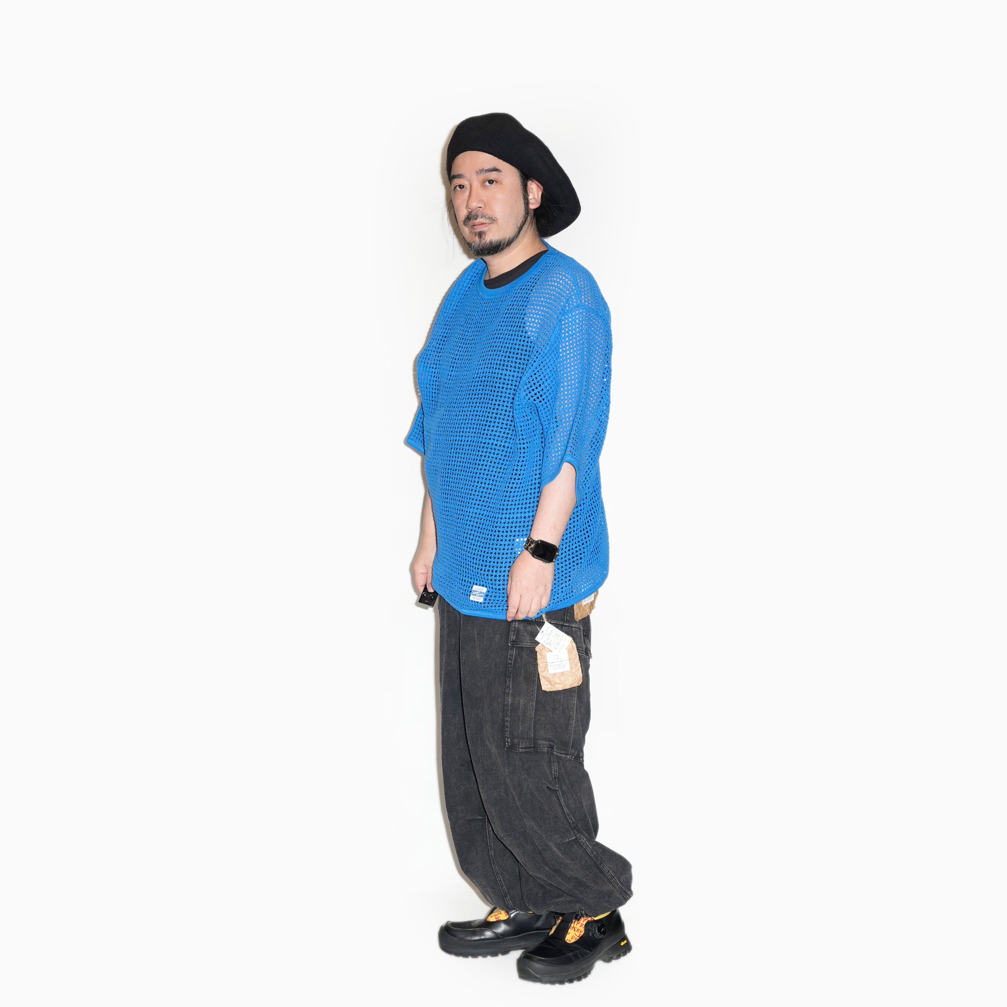 AM-2513004_Blue | Cotton Mesh Tee | Color:Blue【ARMY TWILL_アーミーツイル】