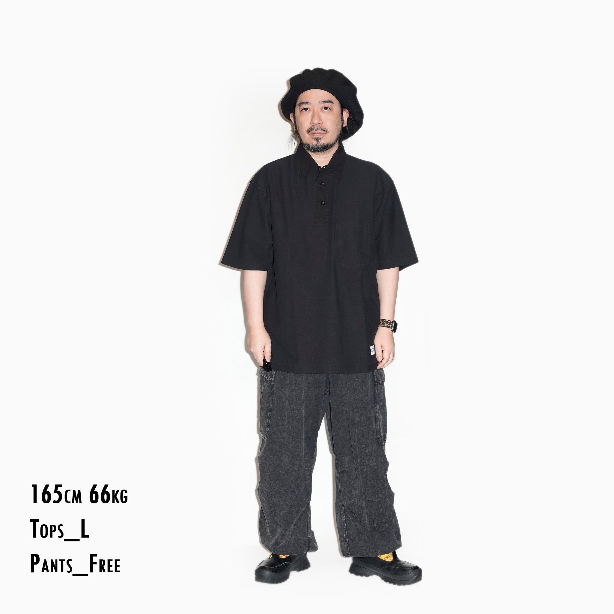 AM-2513008_Black | Back Jersey Half Sleeve Pullover Shirt | Color:Black【ARMY TWILL_アーミーツイル】