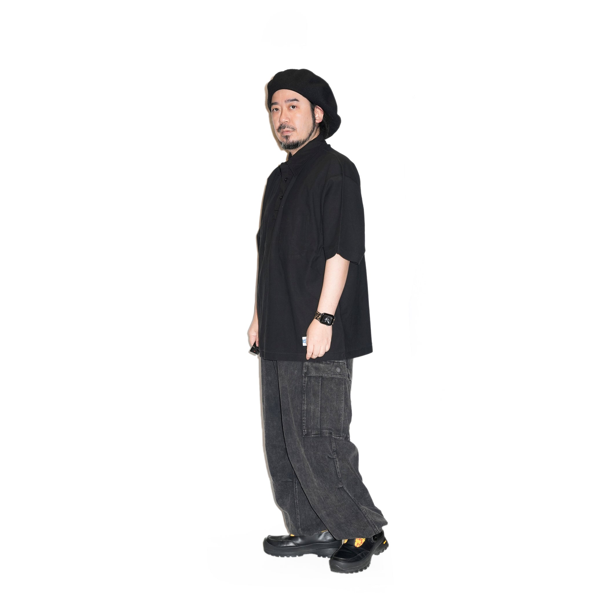 AM-2513008_Black | Back Jersey Half Sleeve Pullover Shirt | Color:Black【ARMY TWILL_アーミーツイル】