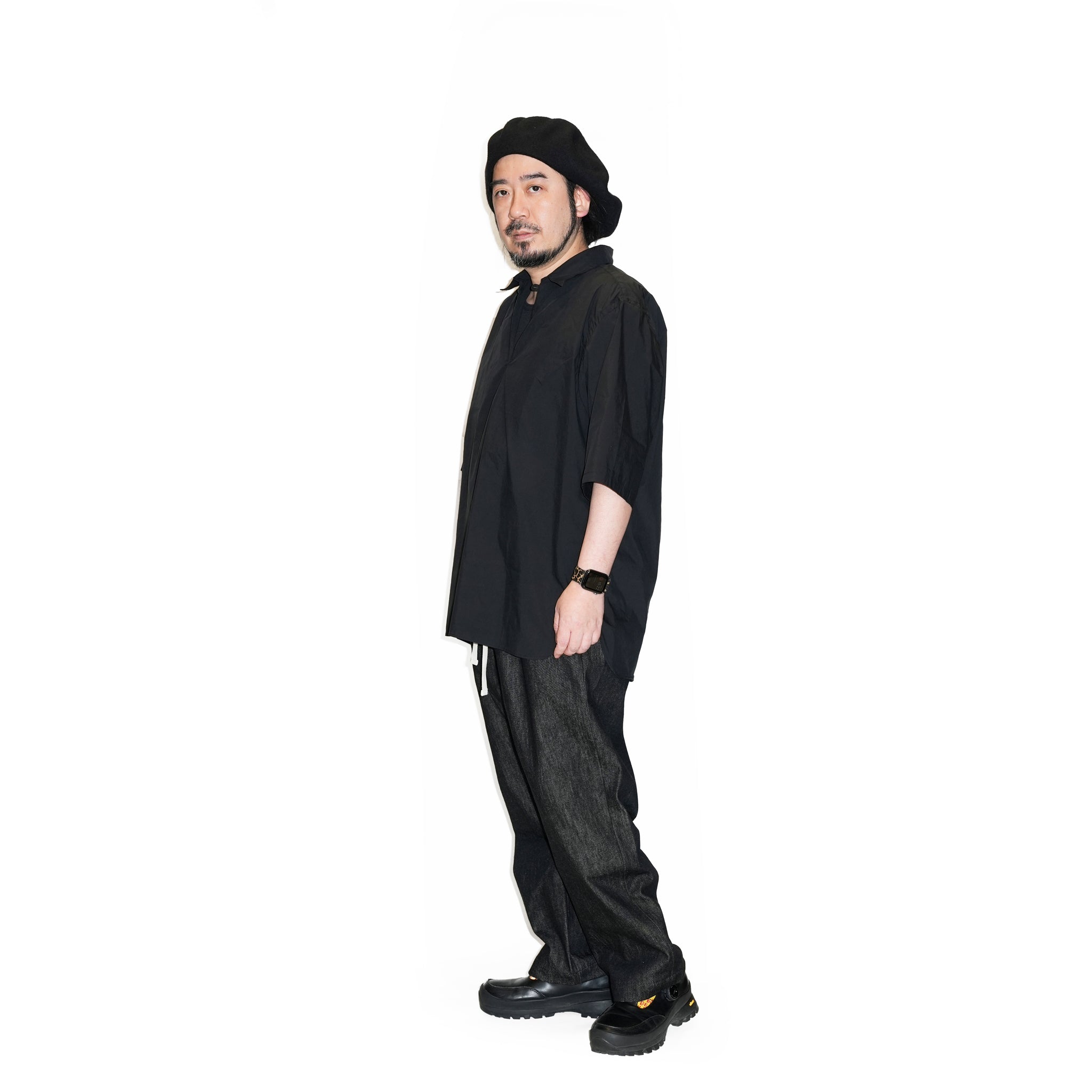 RGS-04_Black | SKIPPER SHIRT-TYPEWRITER | Color:Black【CATTA SHIRTS_カッタ シャツ】