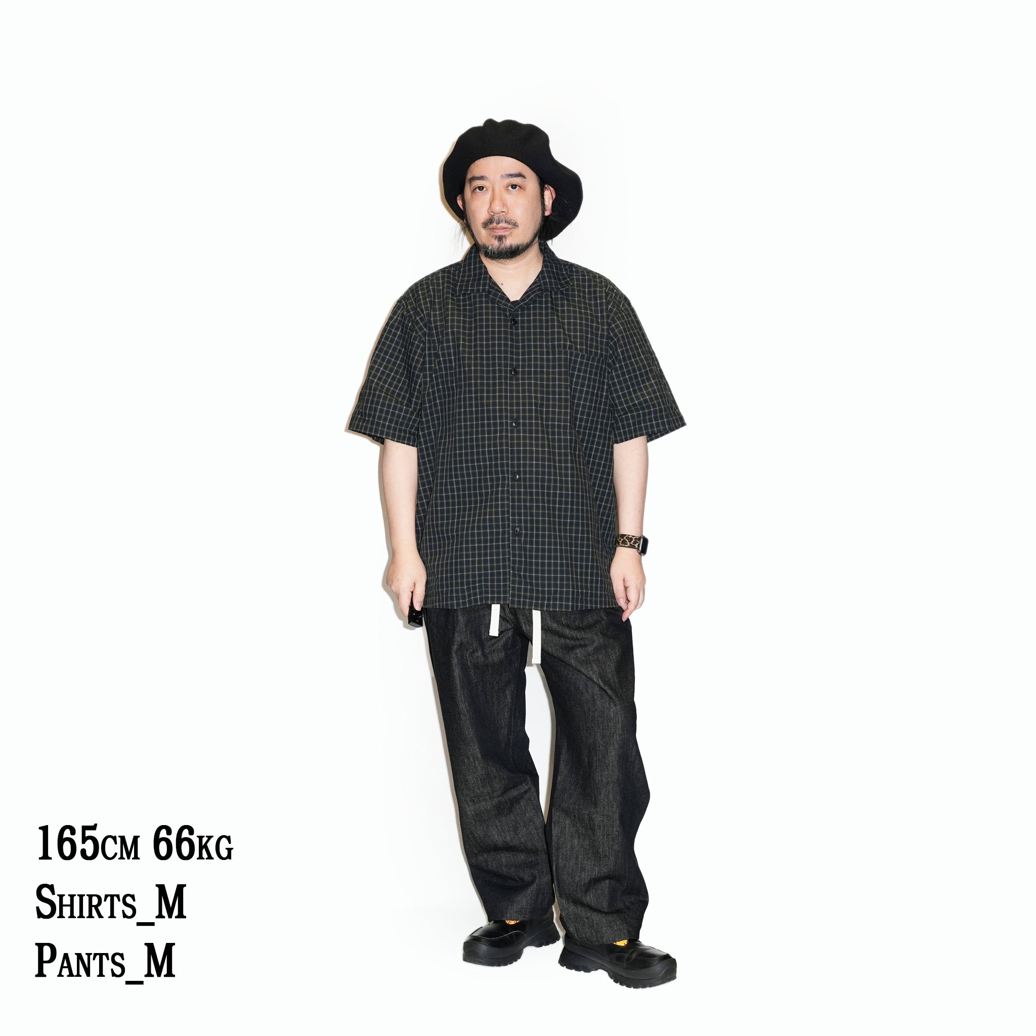 OP-05_Navy | OPEN COLLAR SHIRT-BRITISH CHECK | Color:Navy【CATTA SHIRTS_カッタ シャツ】