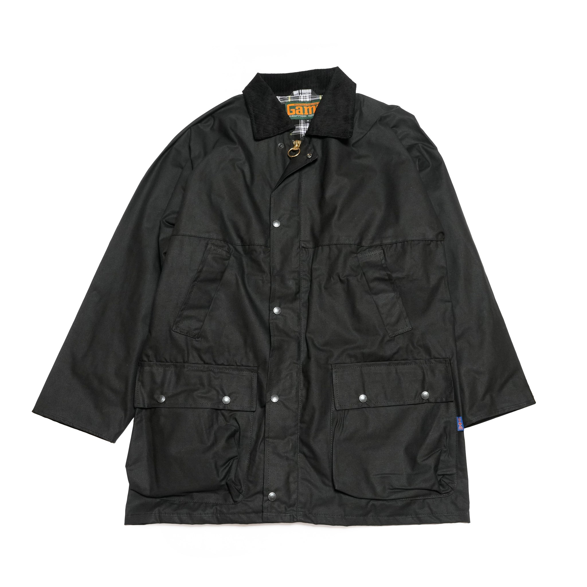 Game Classic Unpadded Lightweight Wax Jacket | Color:Black/Olive【 Game Technical Apparel】