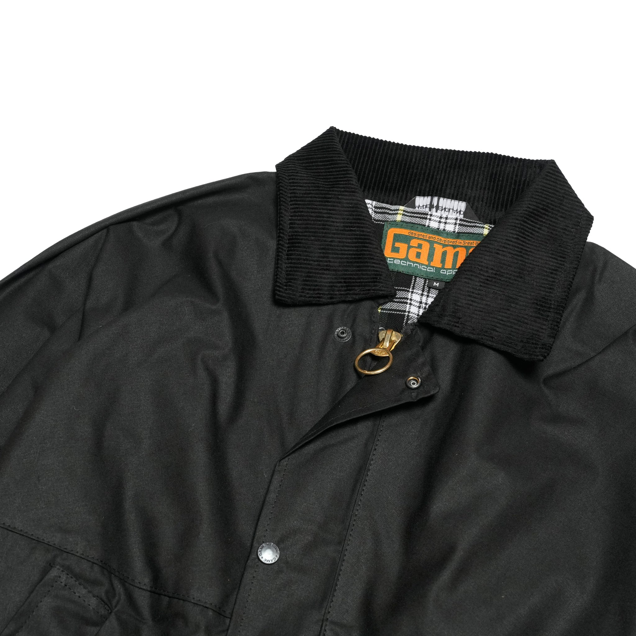 Game Classic Unpadded Lightweight Wax Jacket | Color:Black/Olive【 Game Technical Apparel】