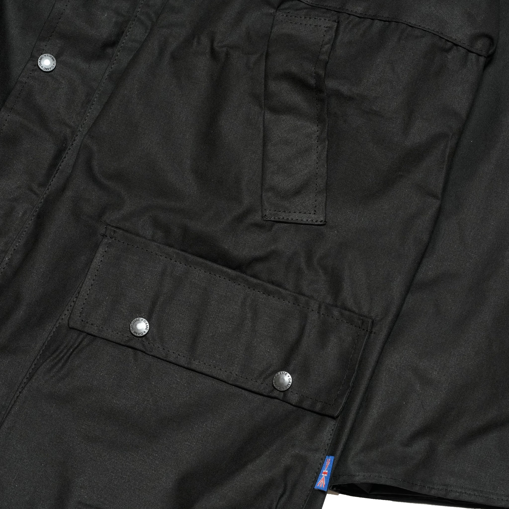 Game Classic Unpadded Lightweight Wax Jacket | Color:Black/Olive【 Game Technical Apparel】