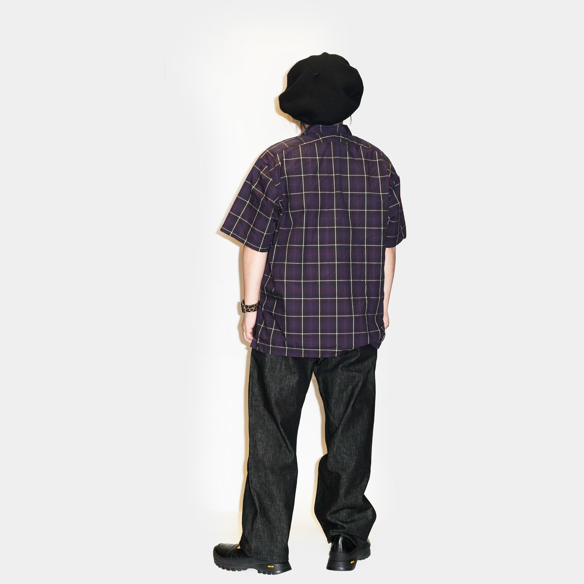 OP-05_Brown | OPEN COLLAR SHIRT-BRITISH CHECK | Color:Brown【CATTA SHIRTS_カッタ シャツ】
