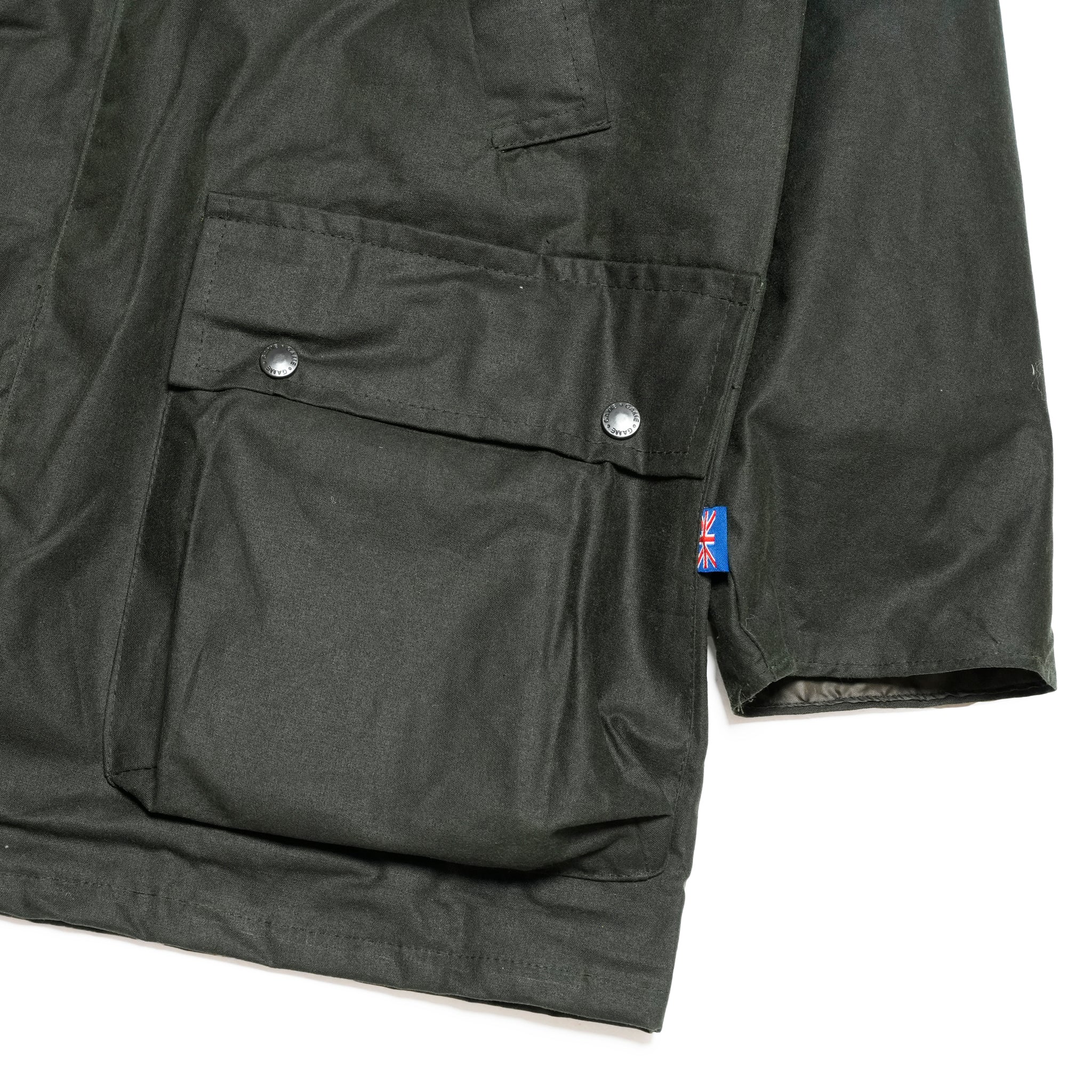Game Classic Unpadded Lightweight Wax Jacket | Color:Black/Olive【 Game Technical Apparel】