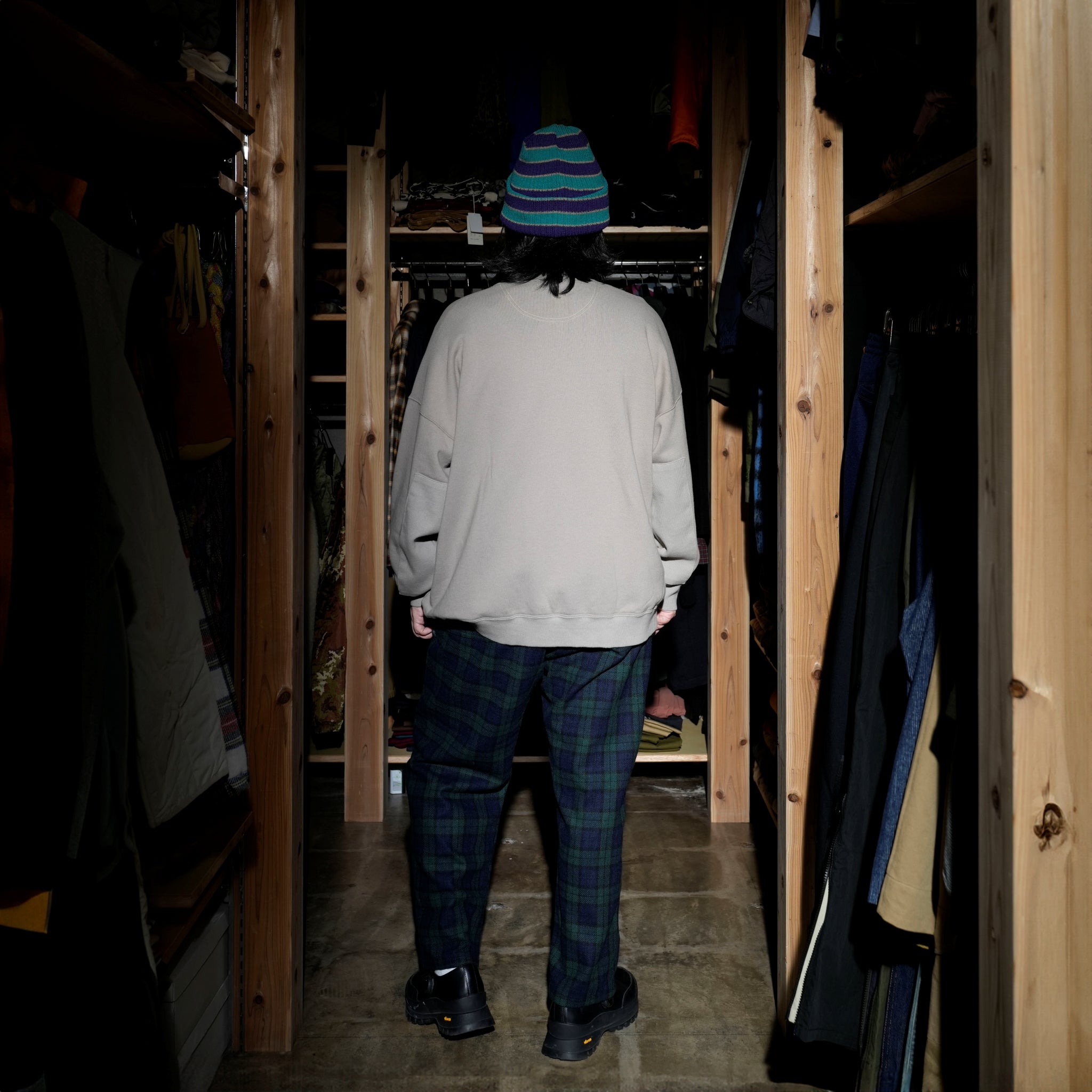 VOO-1192_GRAY | ELVOO PATCH CREW | Color:Gray【VOO_ヴォー】【archive】