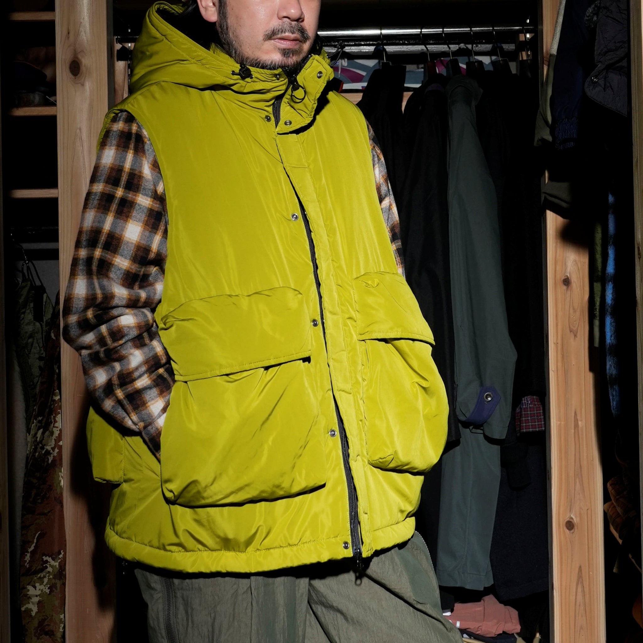HYATT PUFF VEST – Lime | KELEN MEN